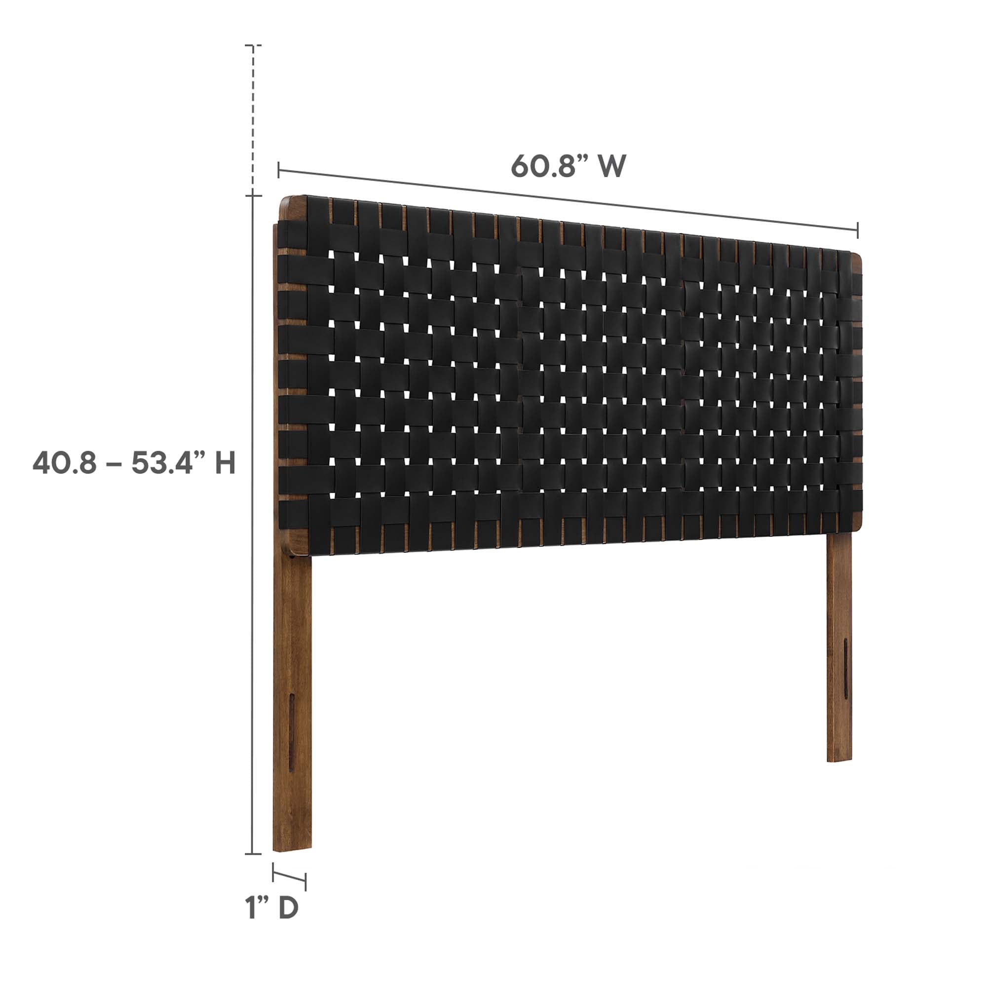 Sparta Weave Vegan Leather Queen Headboard by Modway