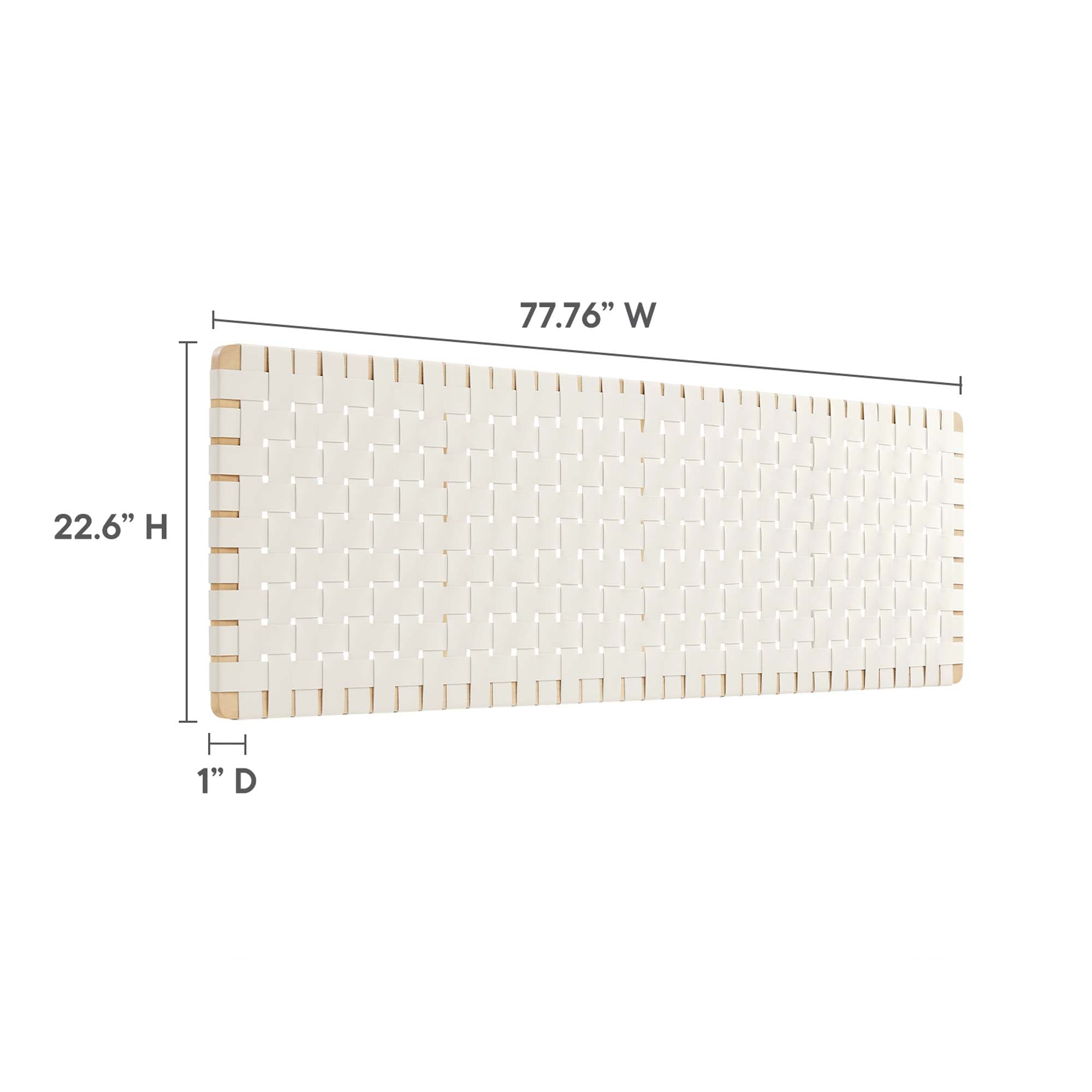 Sparta Weave Wall-Mount Vegan Leather King Headboard by Modway