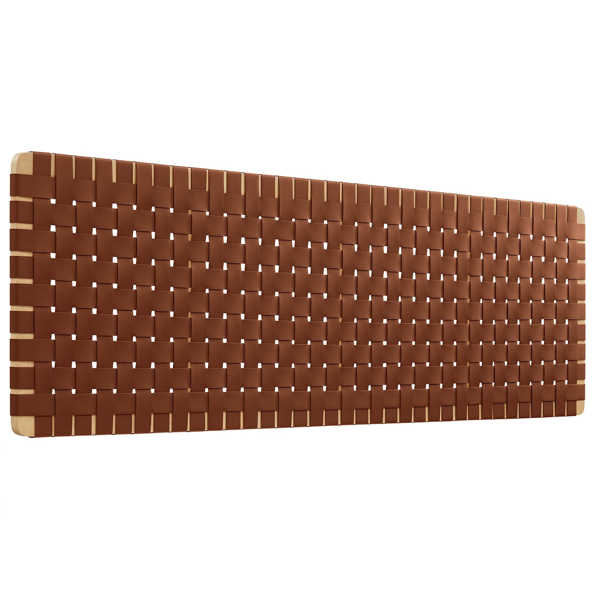 Sparta Weave Wall-Mount Vegan Leather King Headboard by Modway