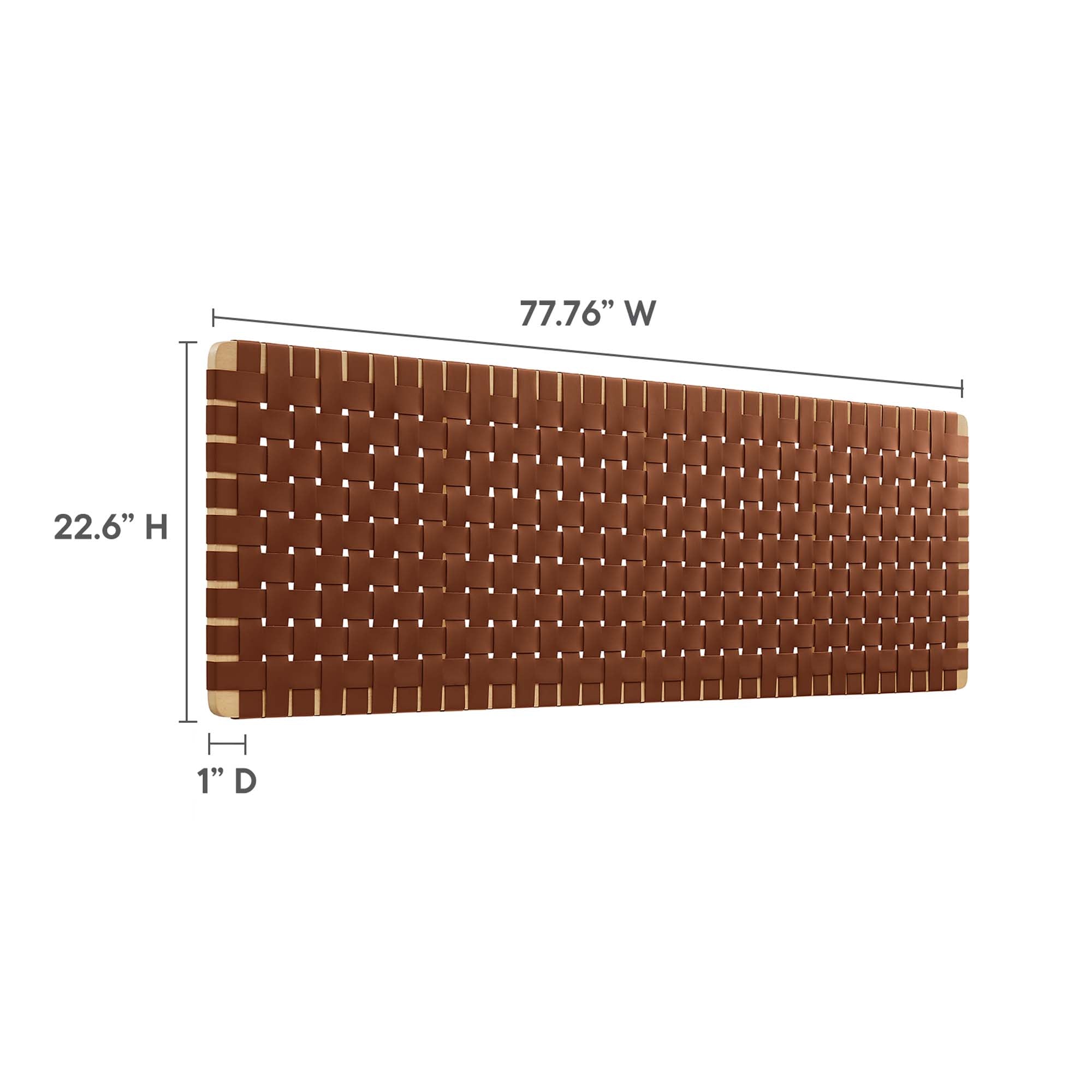 Sparta Weave Wall-Mount Vegan Leather King Headboard by Modway