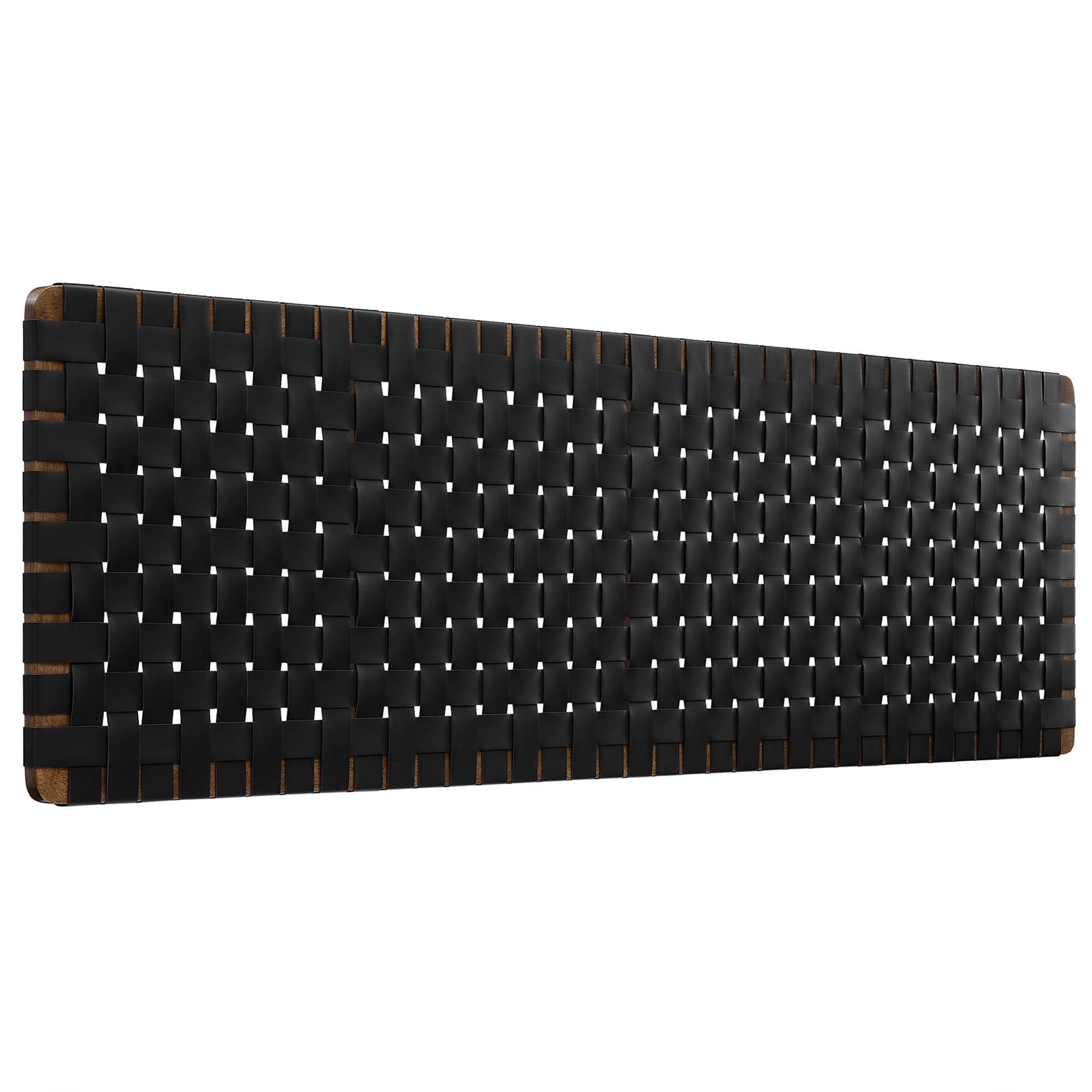 Sparta Weave Wall-Mount Vegan Leather King Headboard by Modway