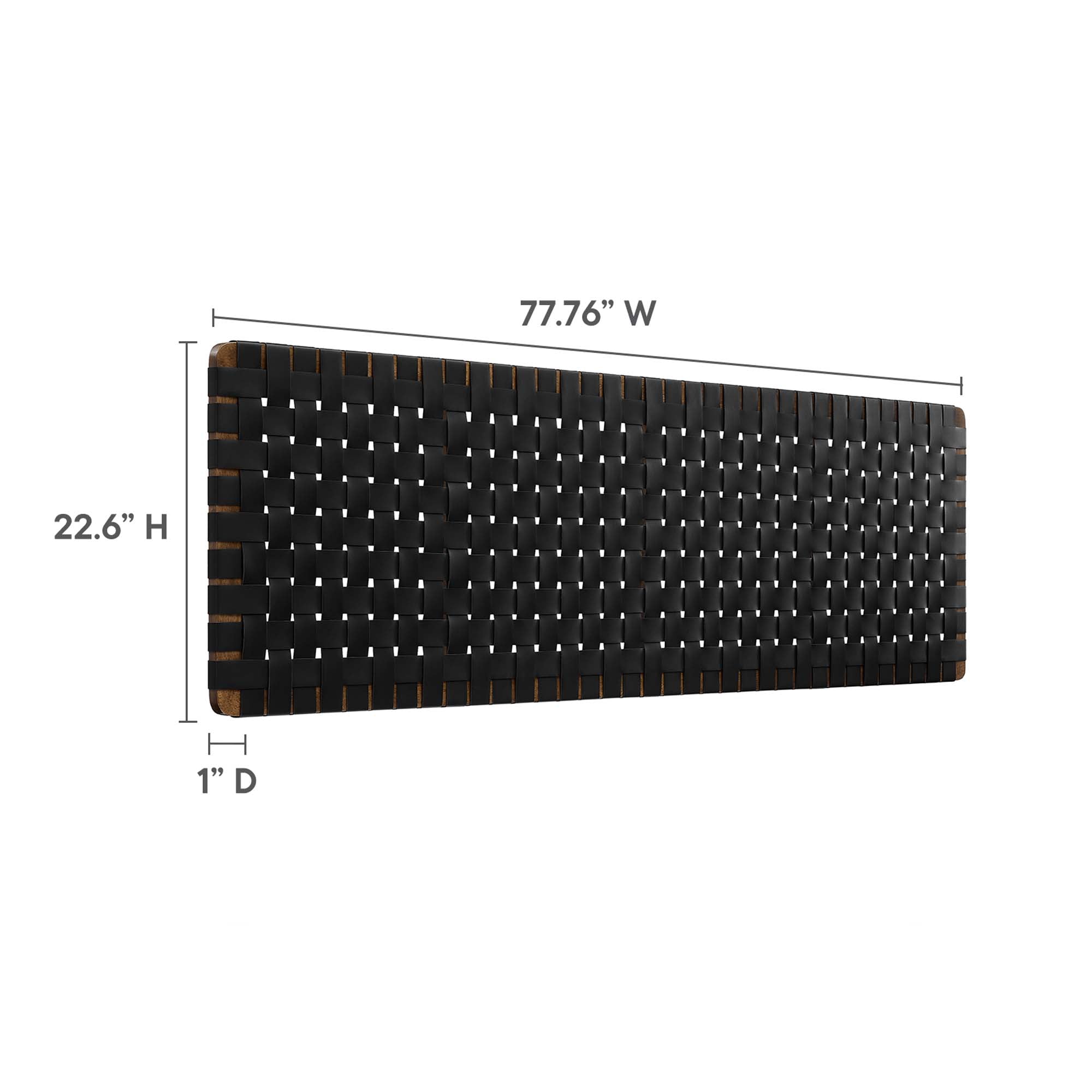 Sparta Weave Wall-Mount Vegan Leather King Headboard by Modway