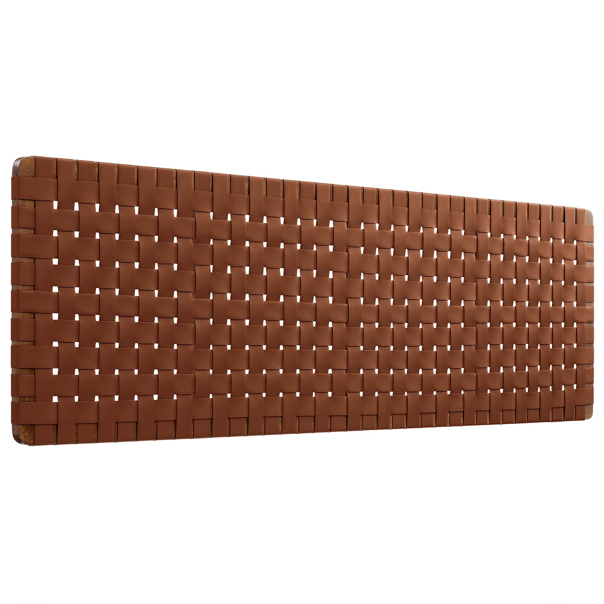 Sparta Weave Wall-Mount Vegan Leather King Headboard by Modway