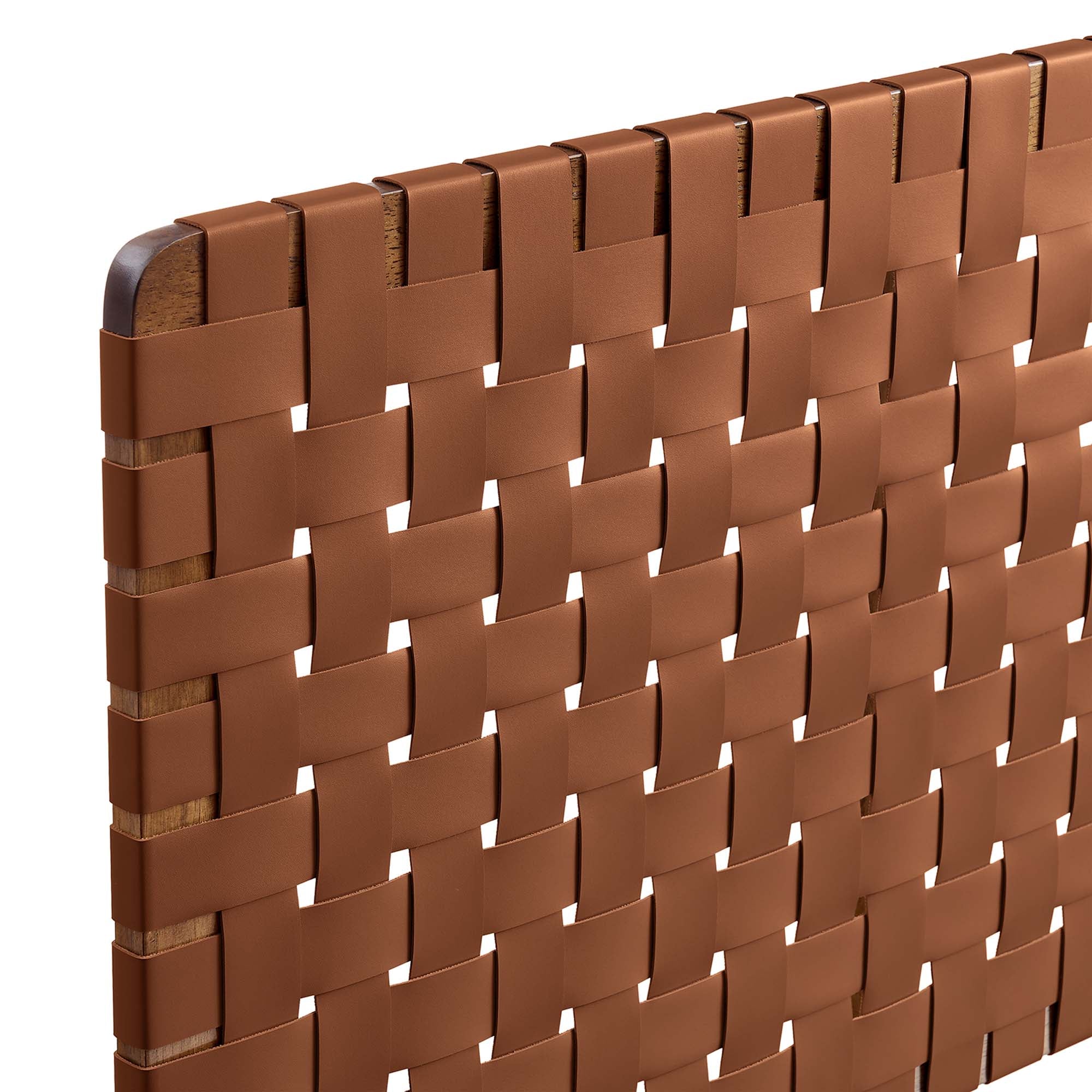 Sparta Weave Wall-Mount Vegan Leather King Headboard by Modway