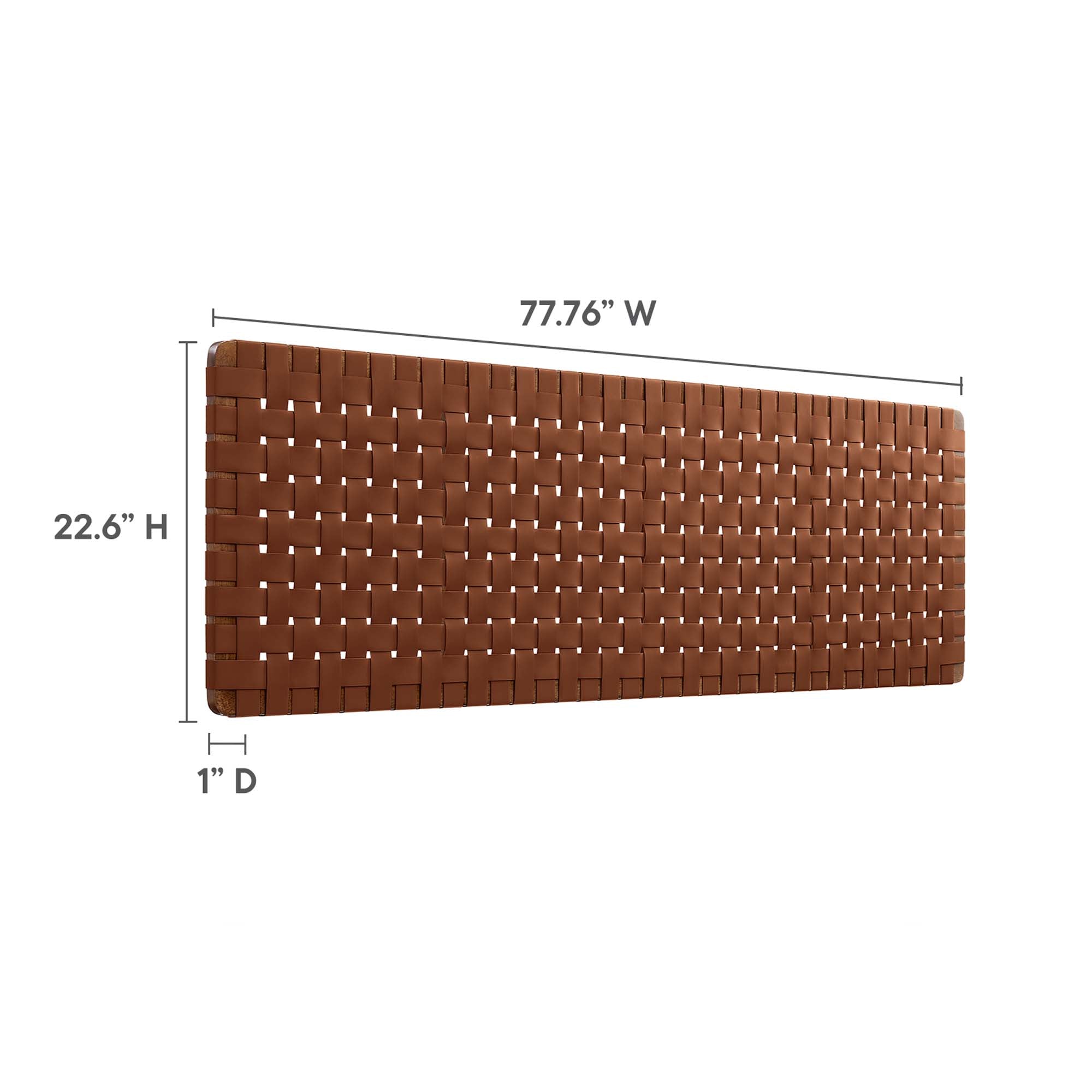 Sparta Weave Wall-Mount Vegan Leather King Headboard by Modway