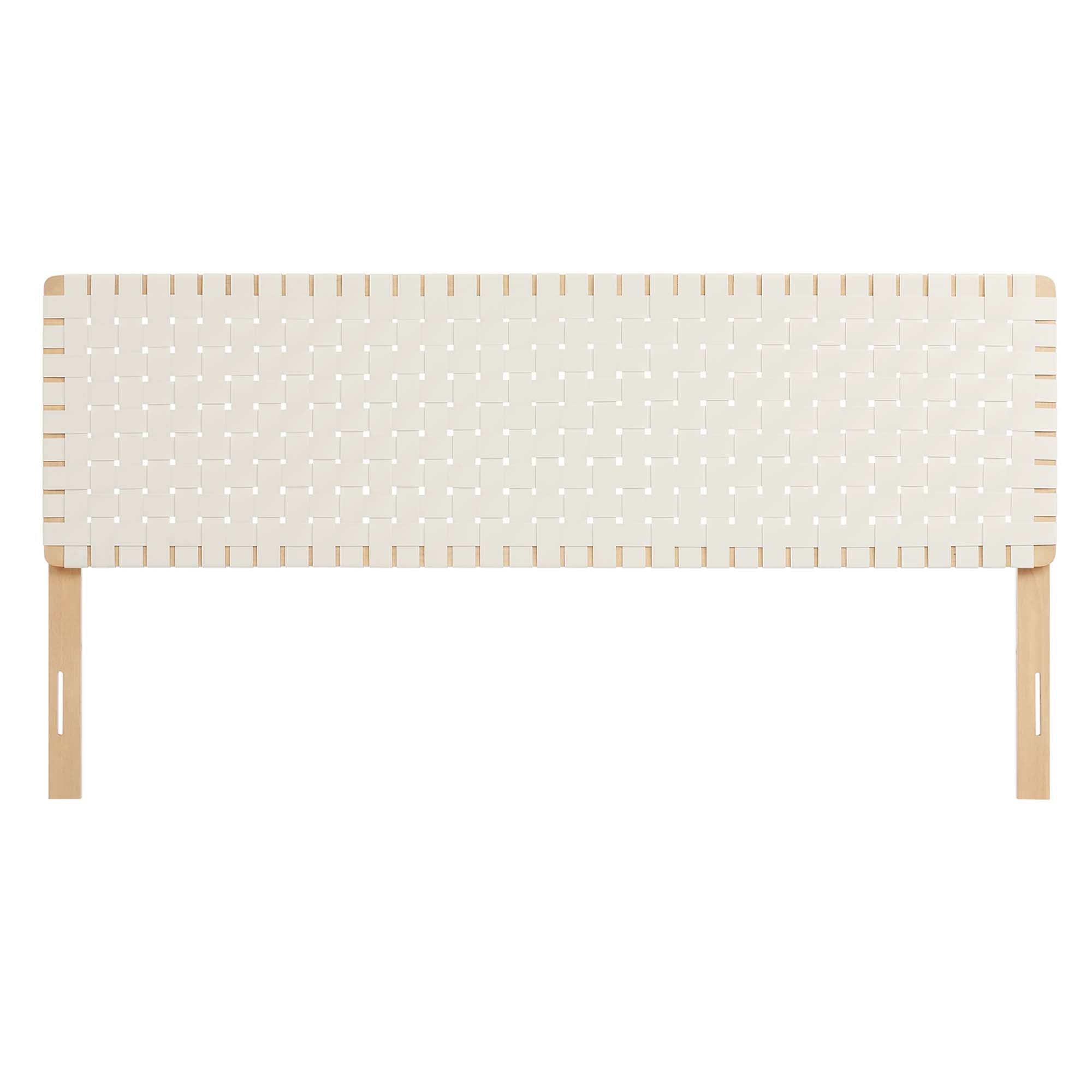 Sparta Weave Vegan Leather King Headboard by Modway