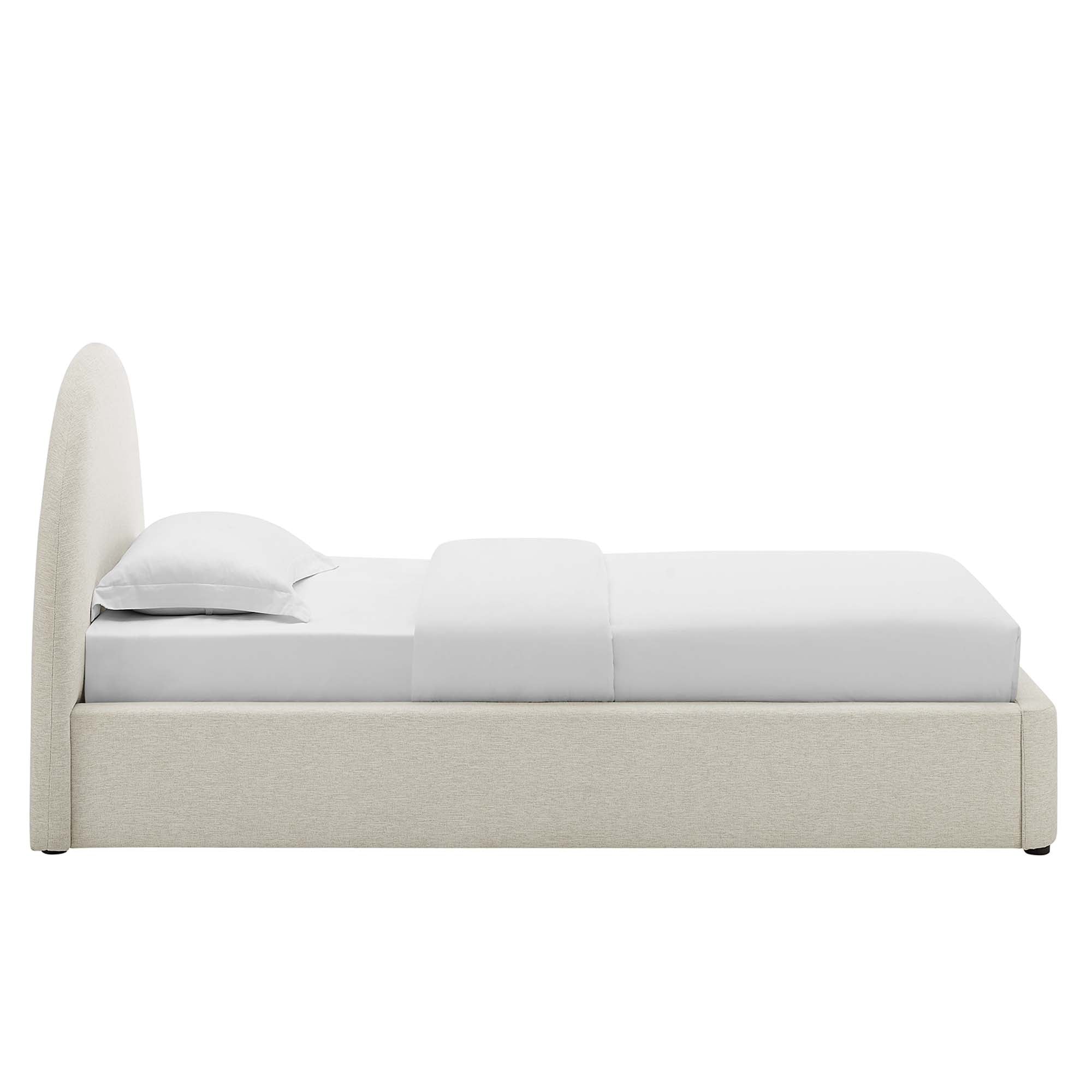 Resort Upholstered Fabric Arched Round Twin Platform Bed by Modway
