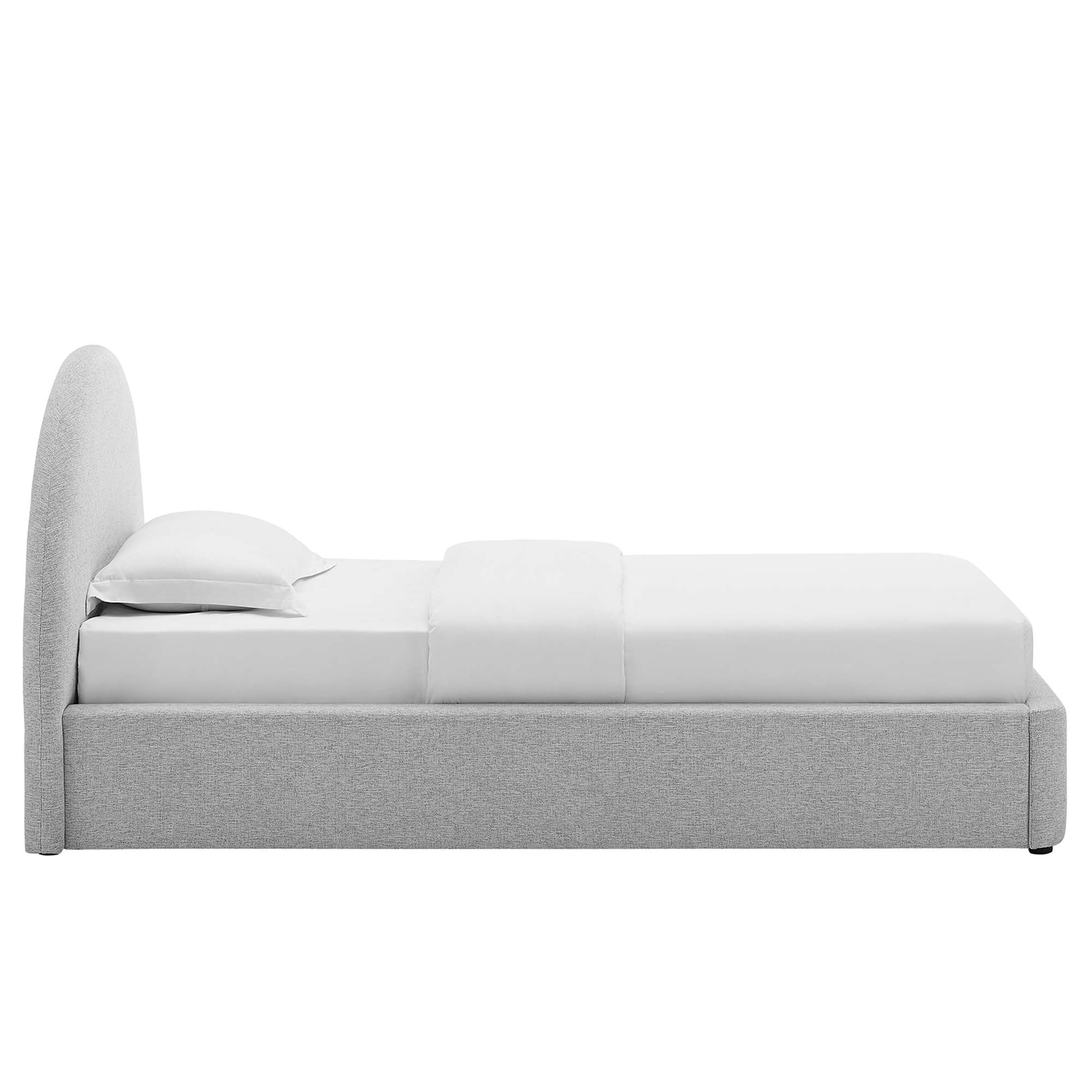 Resort Upholstered Fabric Arched Round Twin Platform Bed by Modway
