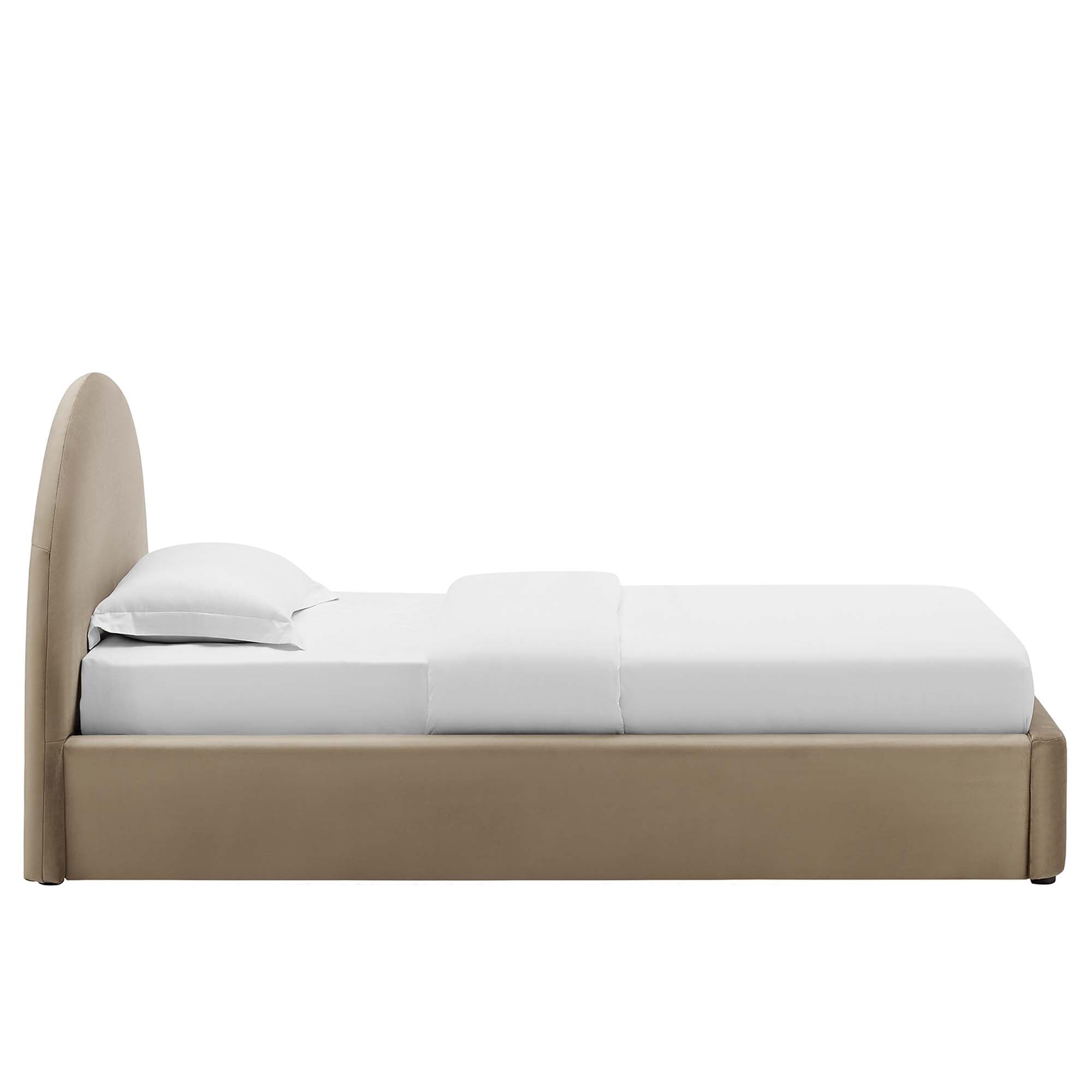 Resort Performance Velvet Arched Round Twin Platform Bed by Modway