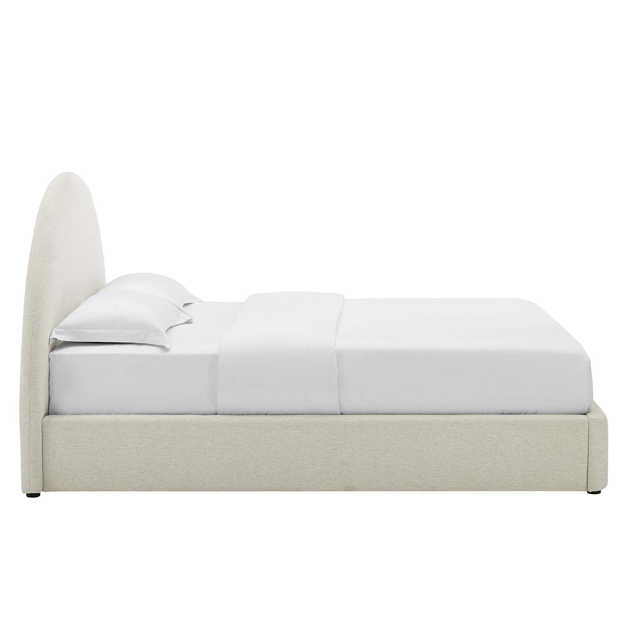 Resort Upholstered Fabric Arched Round Full Platform Bed by Modway