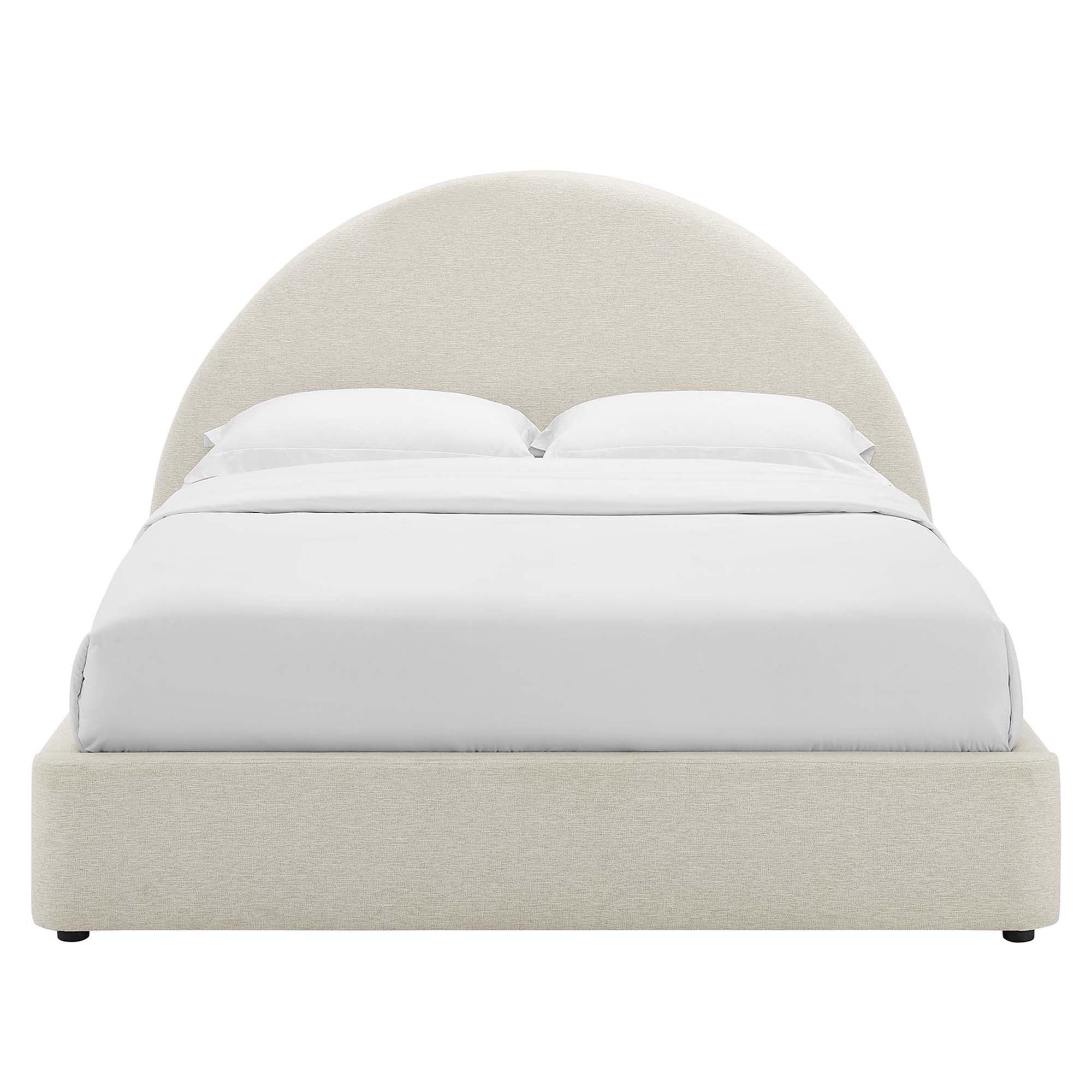 Resort Upholstered Fabric Arched Round Full Platform Bed by Modway