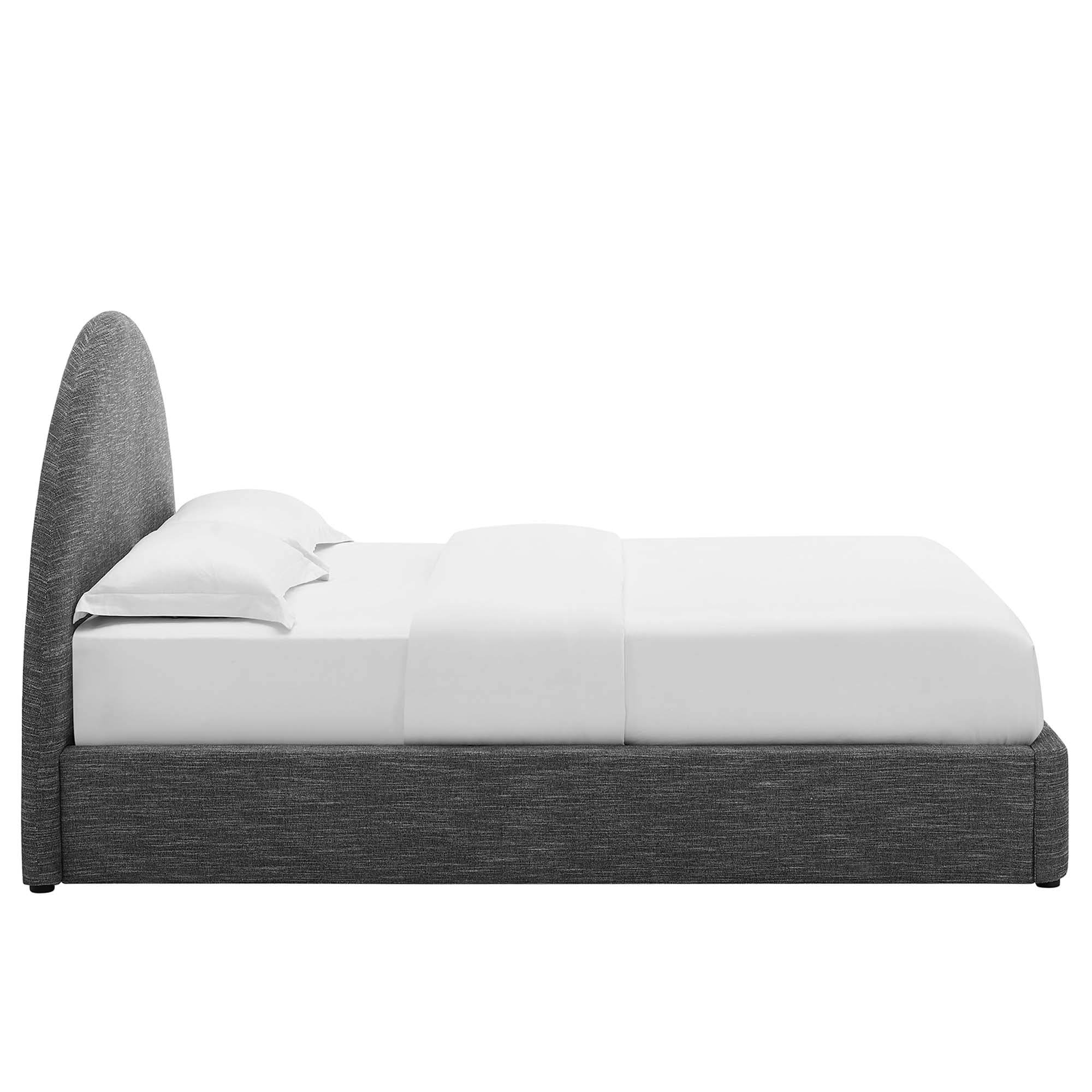 Resort Upholstered Fabric Arched Round Full Platform Bed by Modway