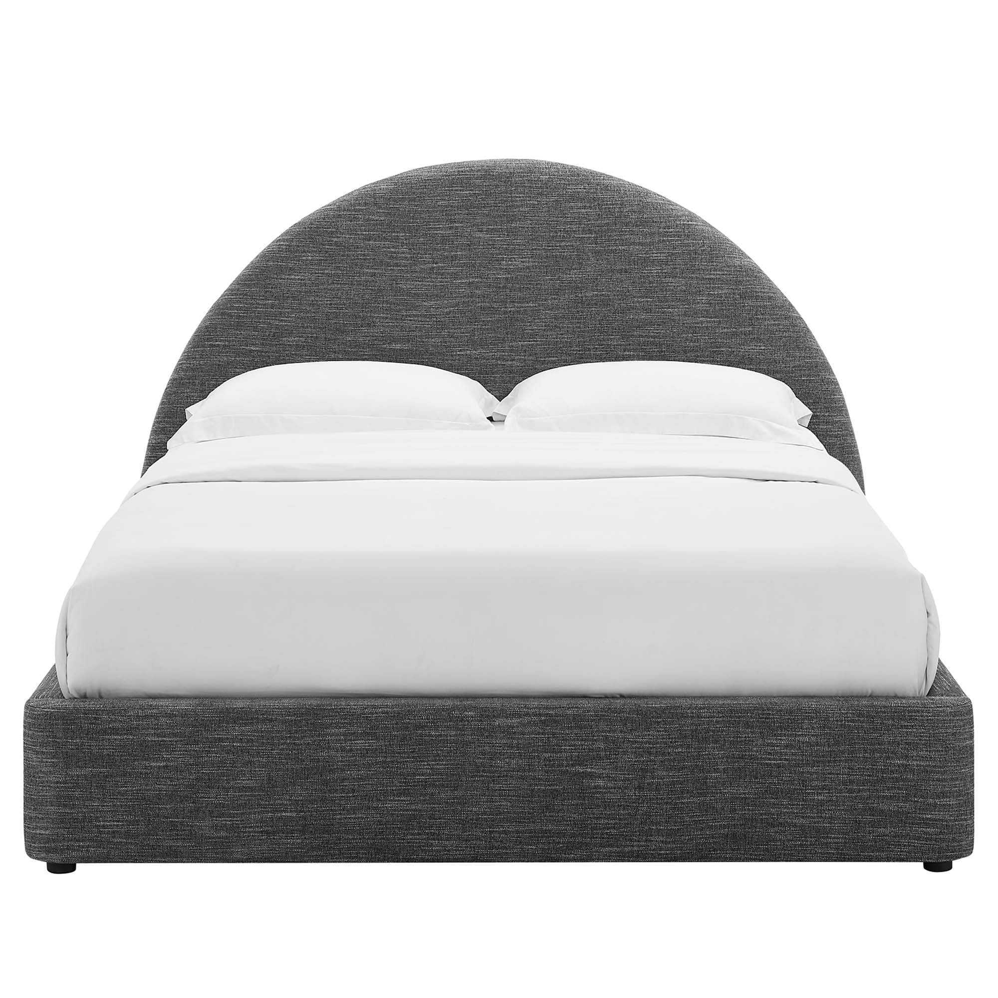 Resort Upholstered Fabric Arched Round Full Platform Bed by Modway