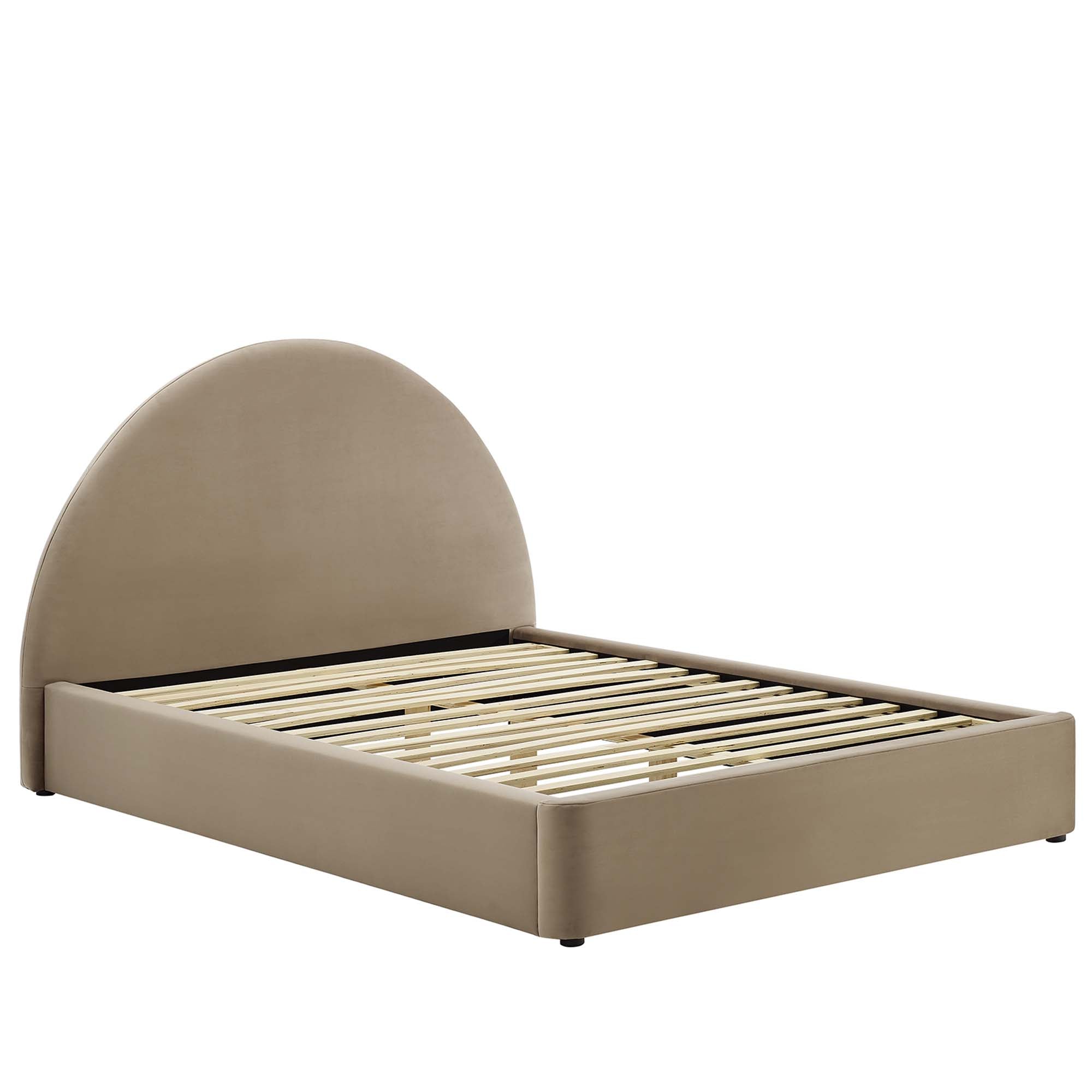 Resort Performance Velvet Arched Round Full Platform Bed by Modway