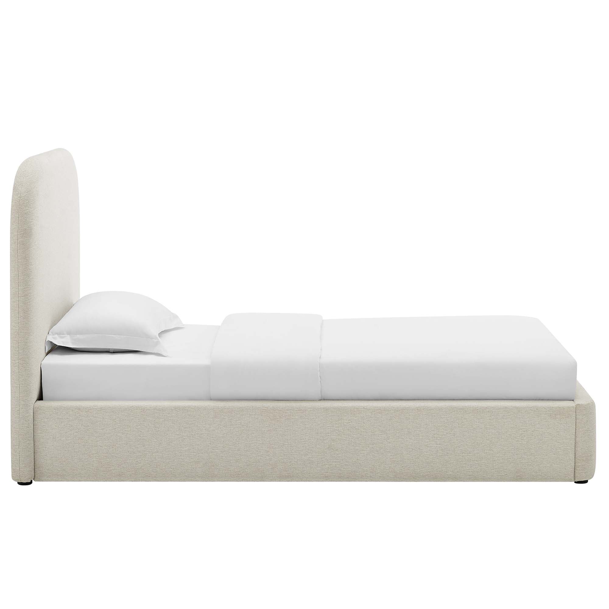 Keynote Upholstered Fabric Curved Twin Platform Bed by Modway