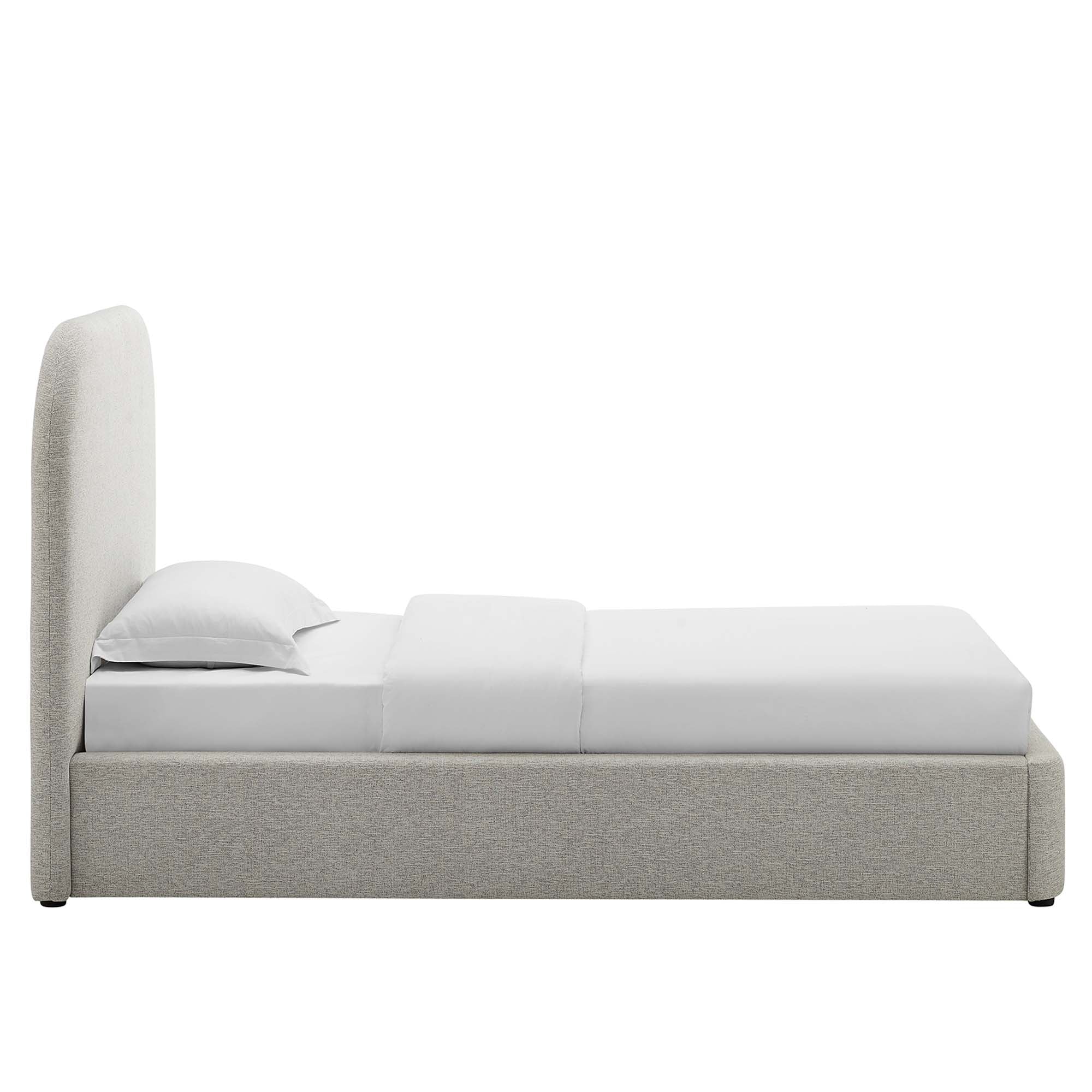 Keynote Upholstered Fabric Curved Twin Platform Bed by Modway