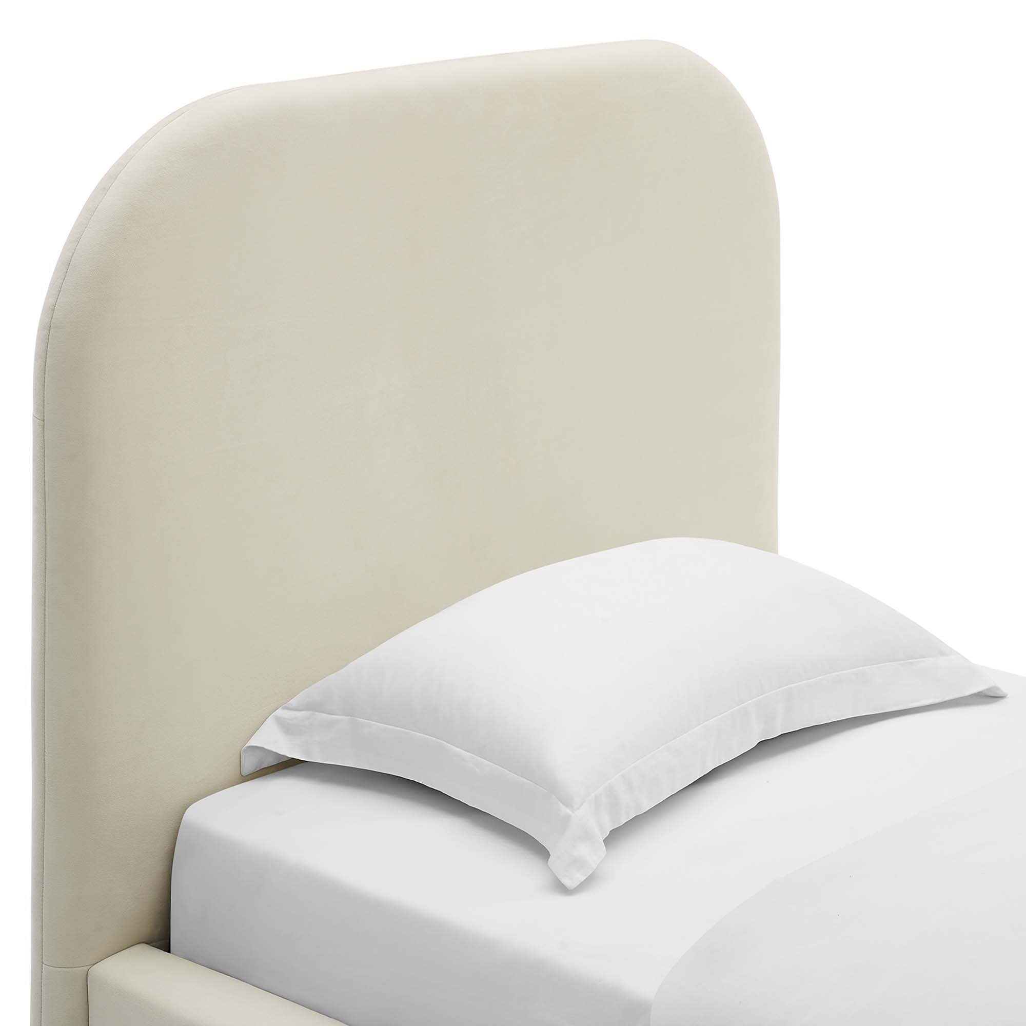 Keynote Performance Velvet Curved Twin Platform Bed by Modway