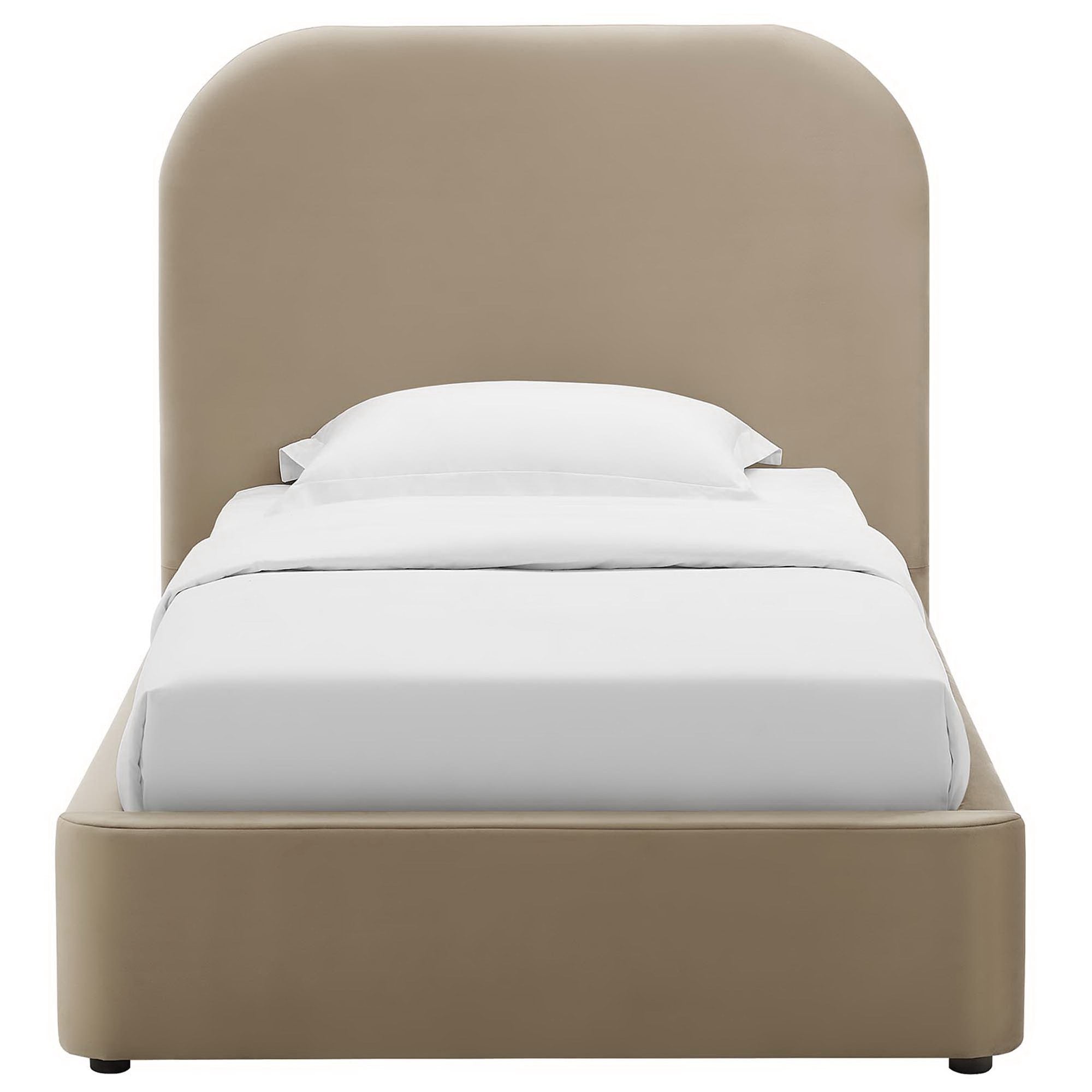 Keynote Performance Velvet Curved Twin Platform Bed by Modway