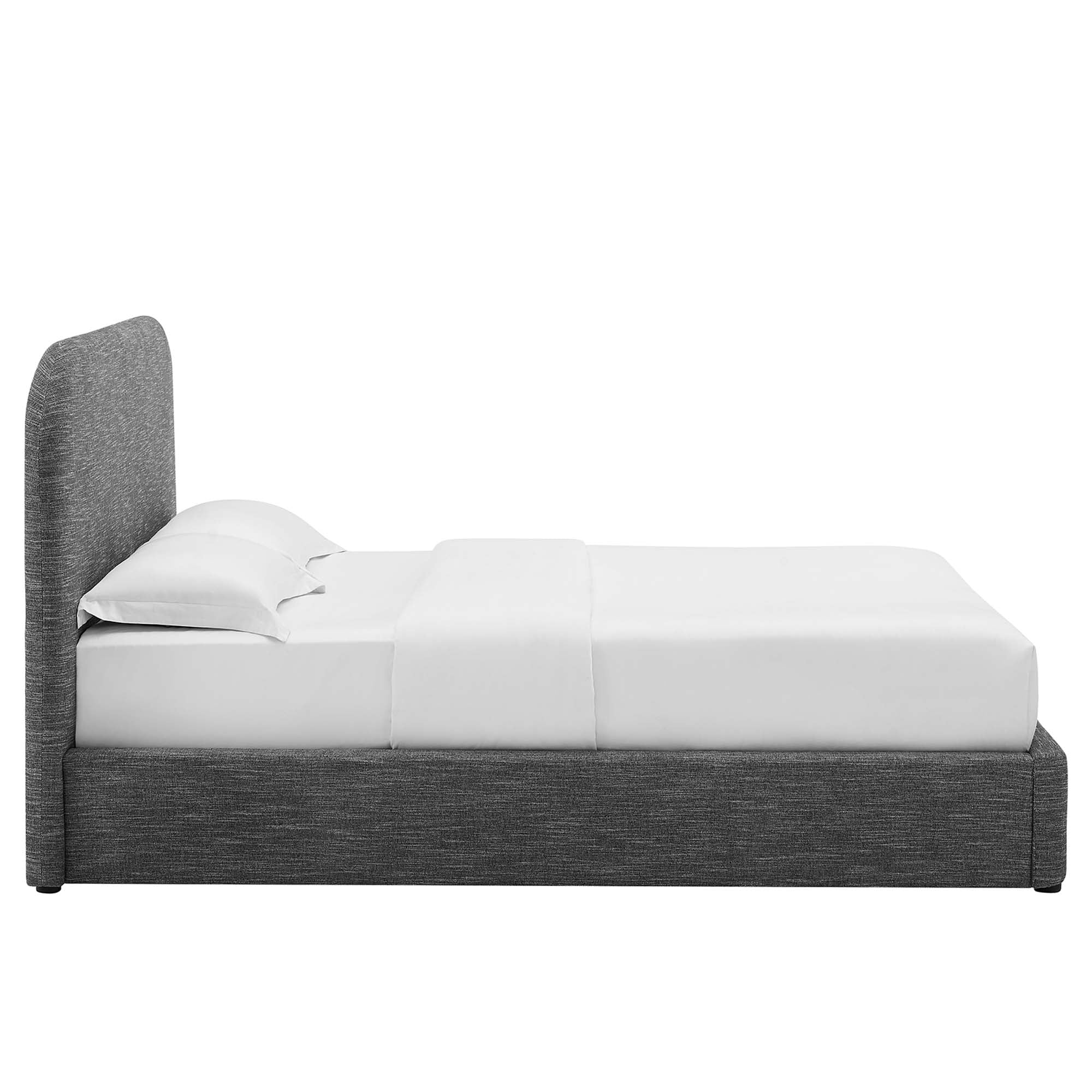 Keynote Upholstered Fabric Curved Full Platform Bed by Modway
