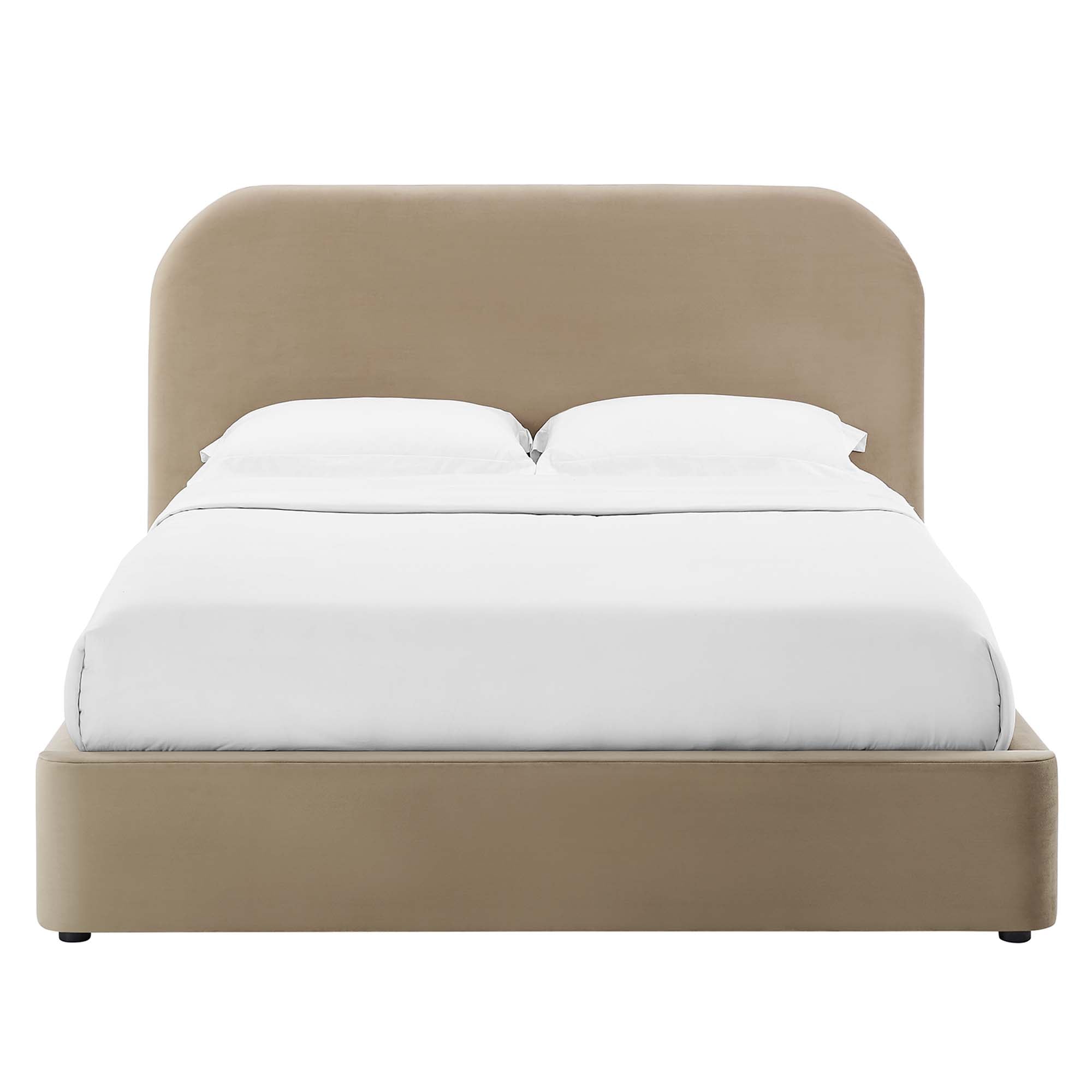 Keynote Performance Velvet Curved Full Platform Bed by Modway