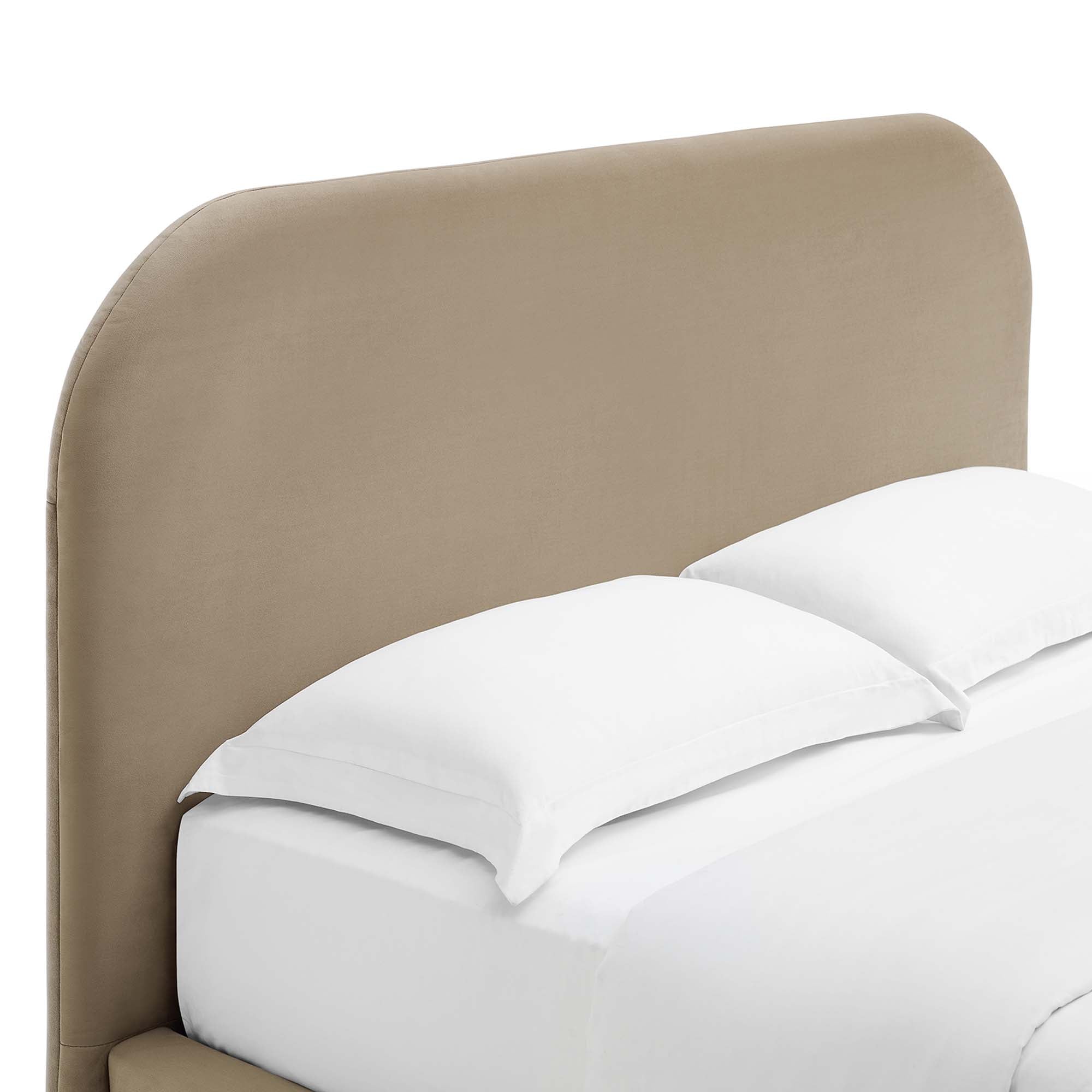 Keynote Performance Velvet Curved Full Platform Bed by Modway