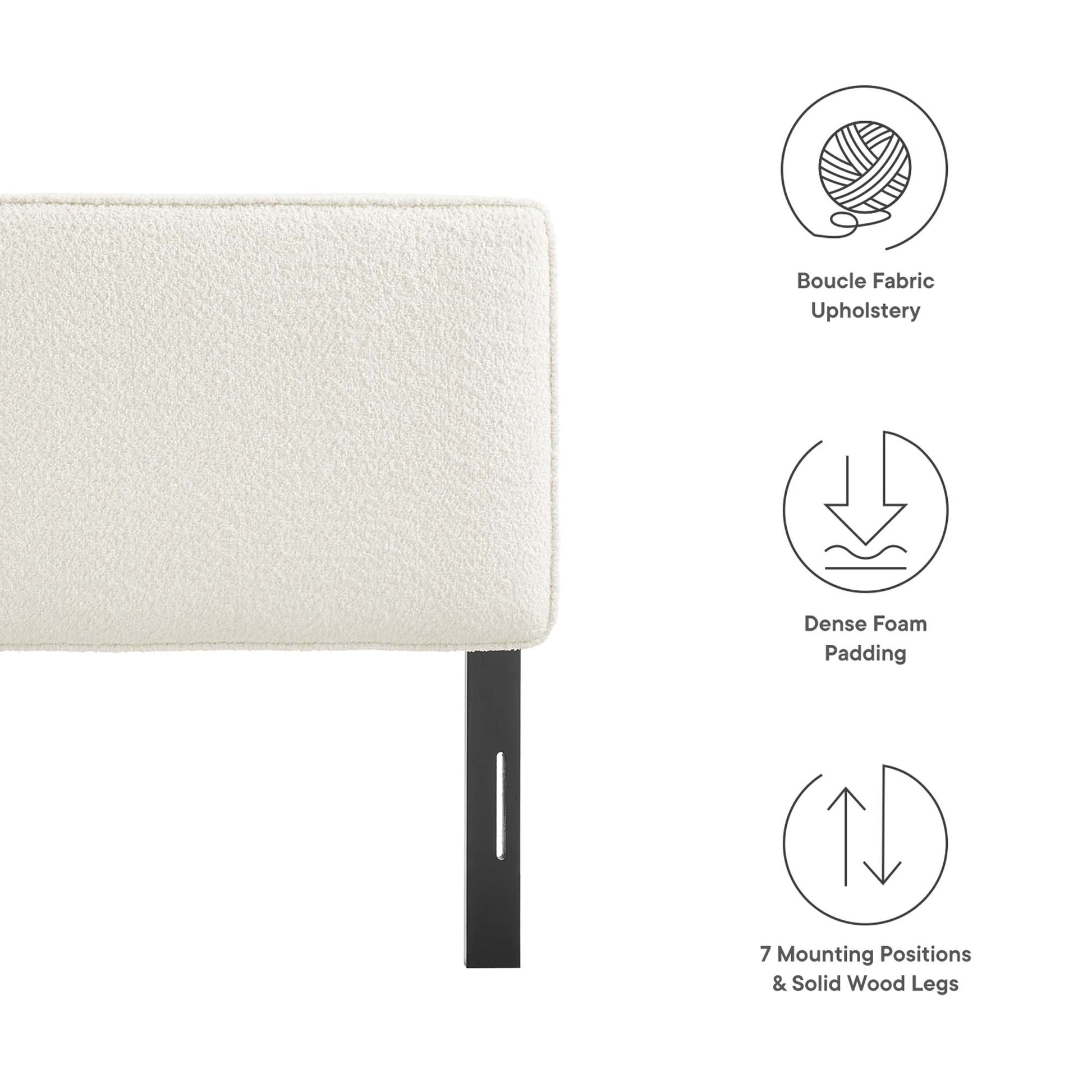 Lindee Boucle Fabric Full Headboard by Modway - Best Buy Furniture