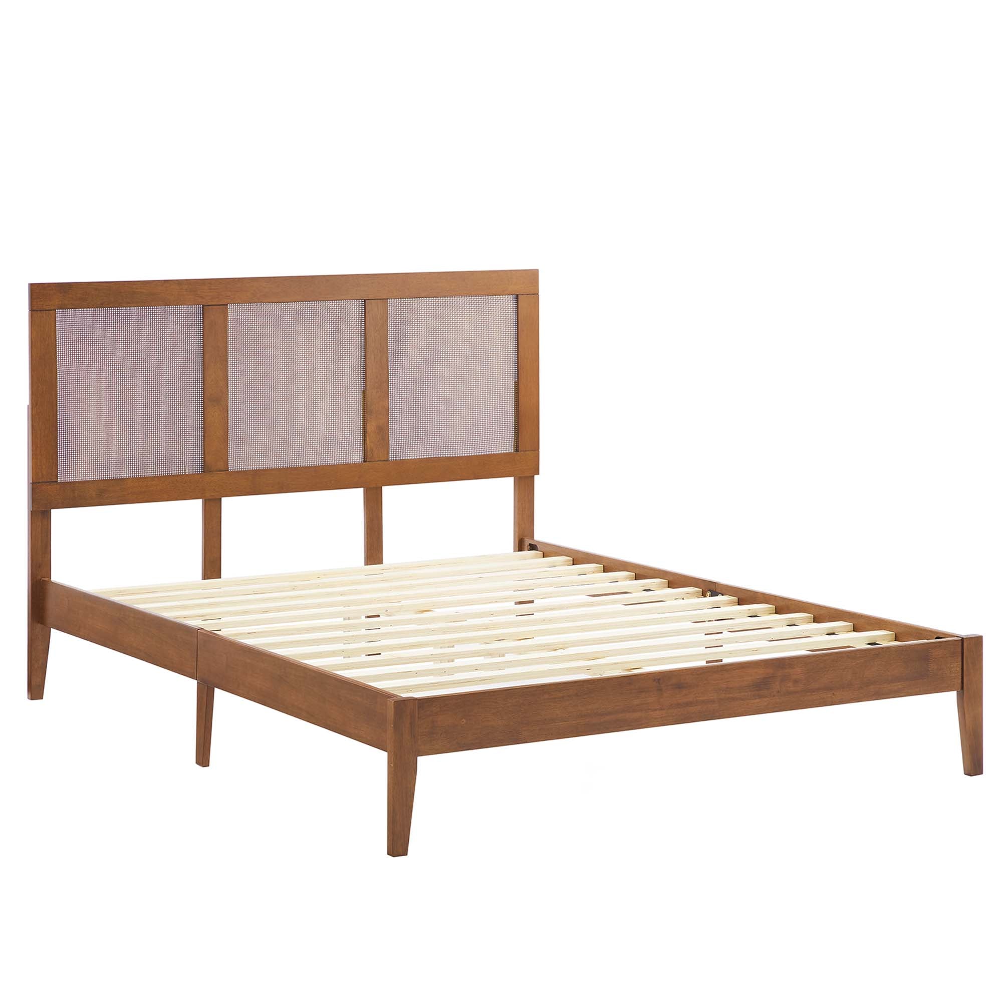 Sirocco Rattan and Wood Full Platform Bed by Modway