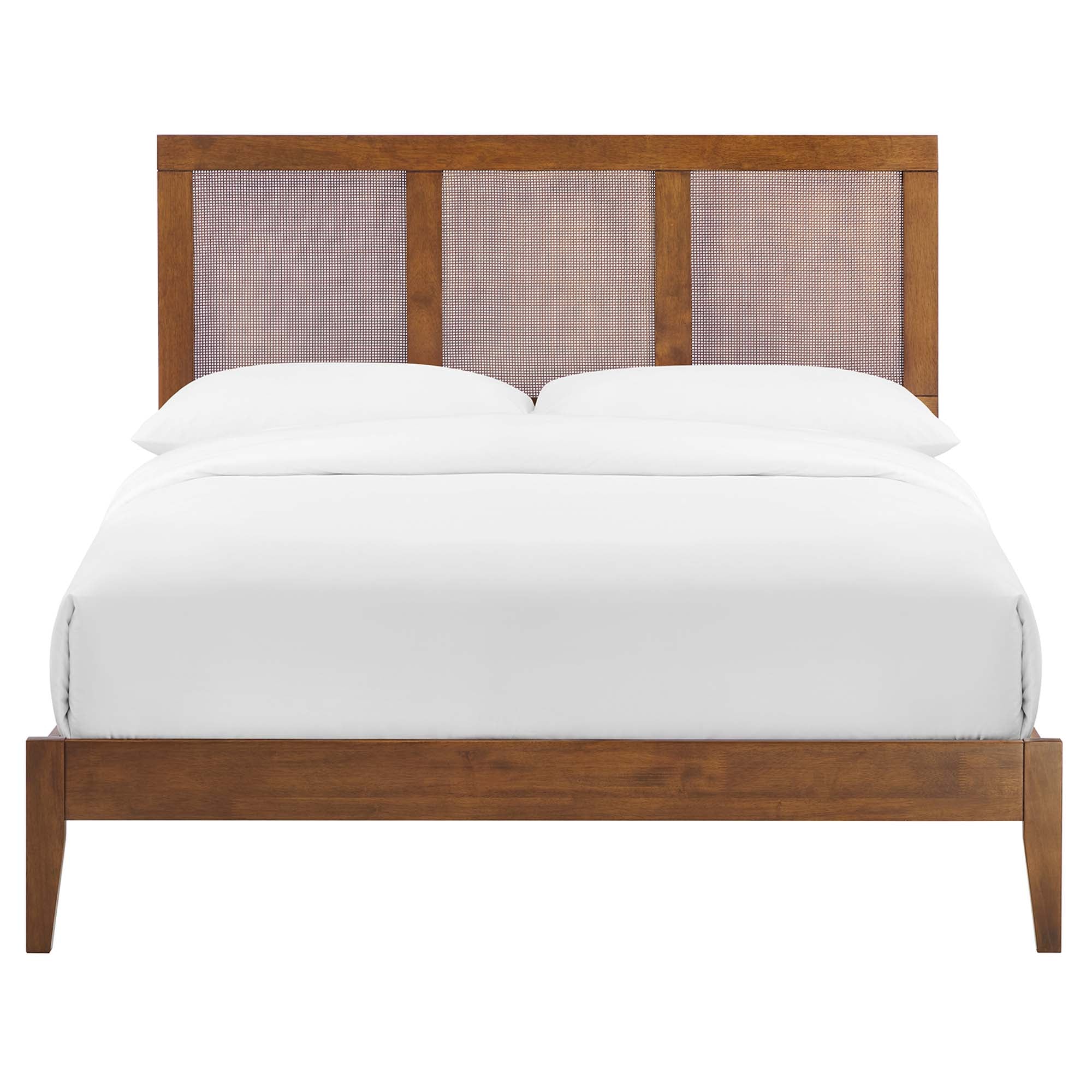 Sirocco Rattan and Wood Full Platform Bed by Modway