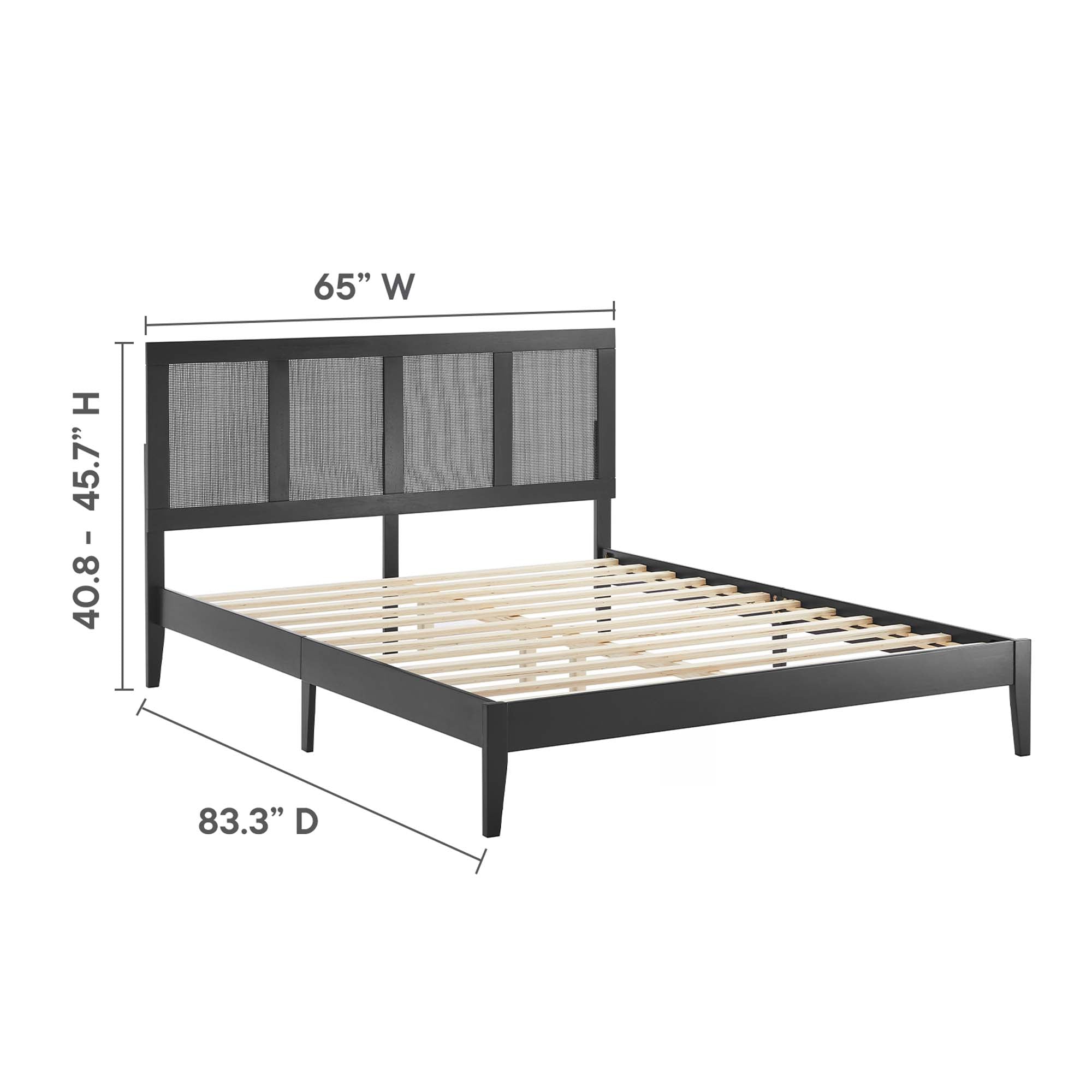 Sirocco Rattan and Wood Queen Platform Bed by Modway