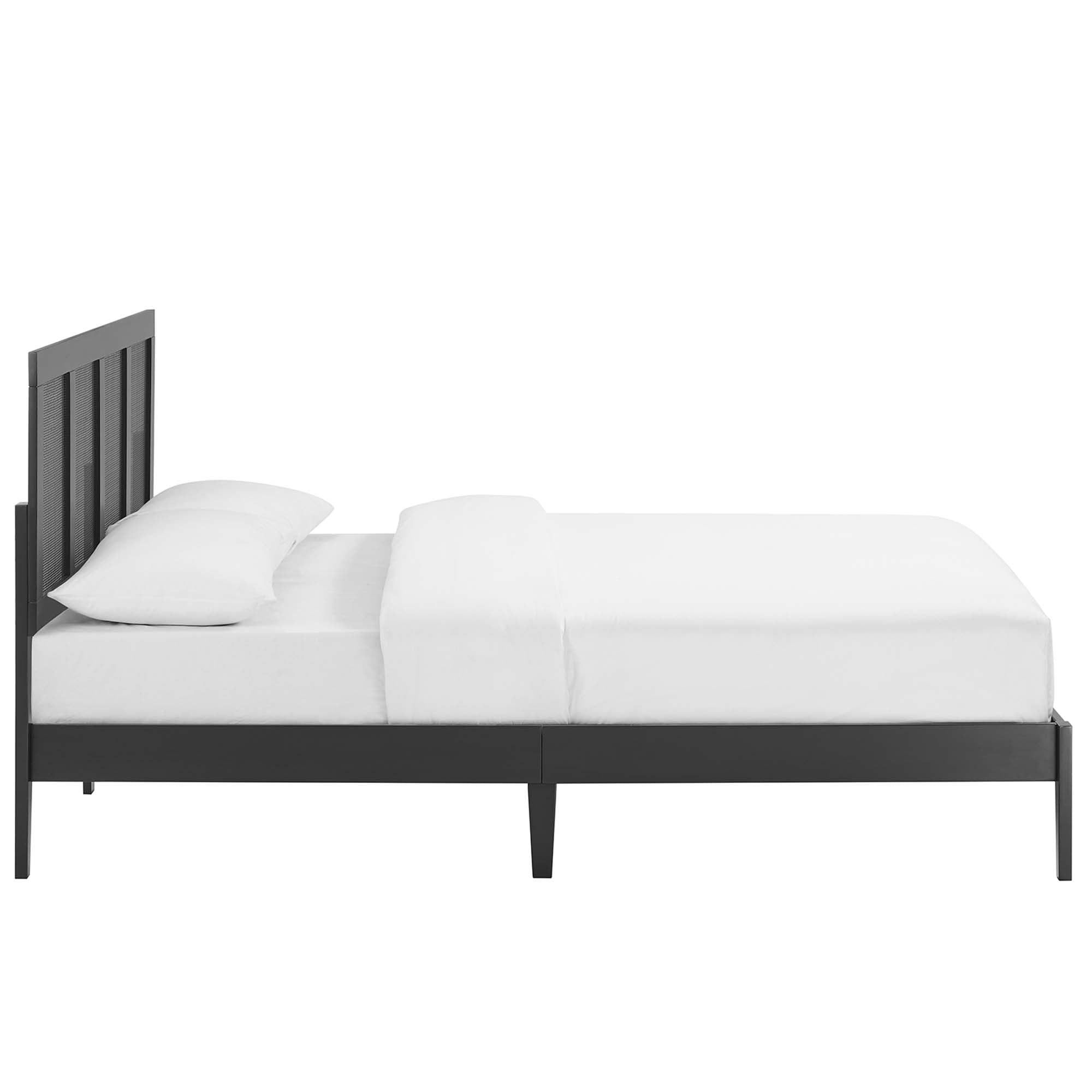 Sirocco Rattan and Wood Queen Platform Bed by Modway