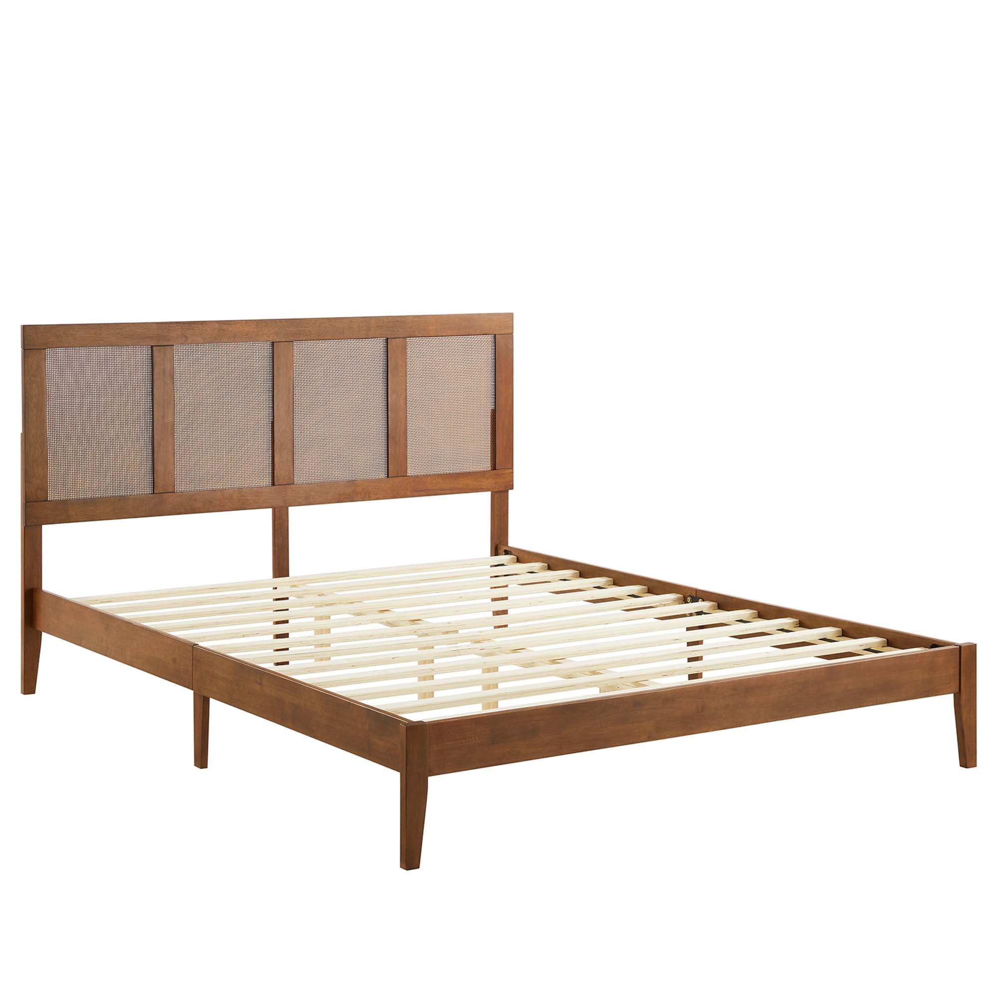 Sirocco Rattan and Wood Queen Platform Bed by Modway
