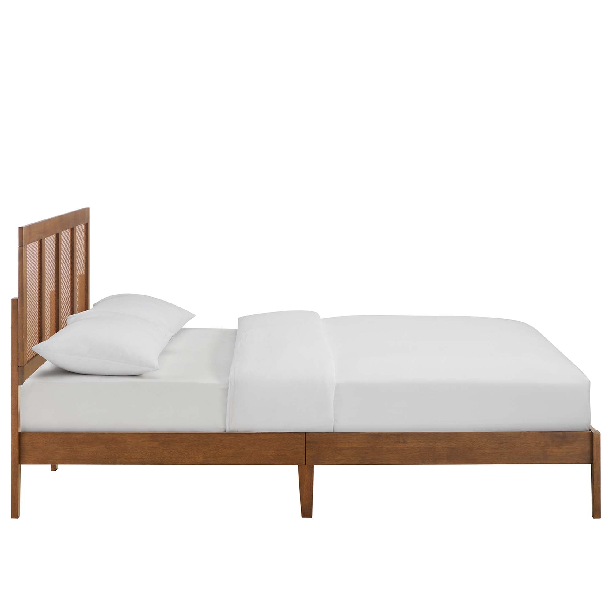 Sirocco Rattan and Wood Queen Platform Bed by Modway