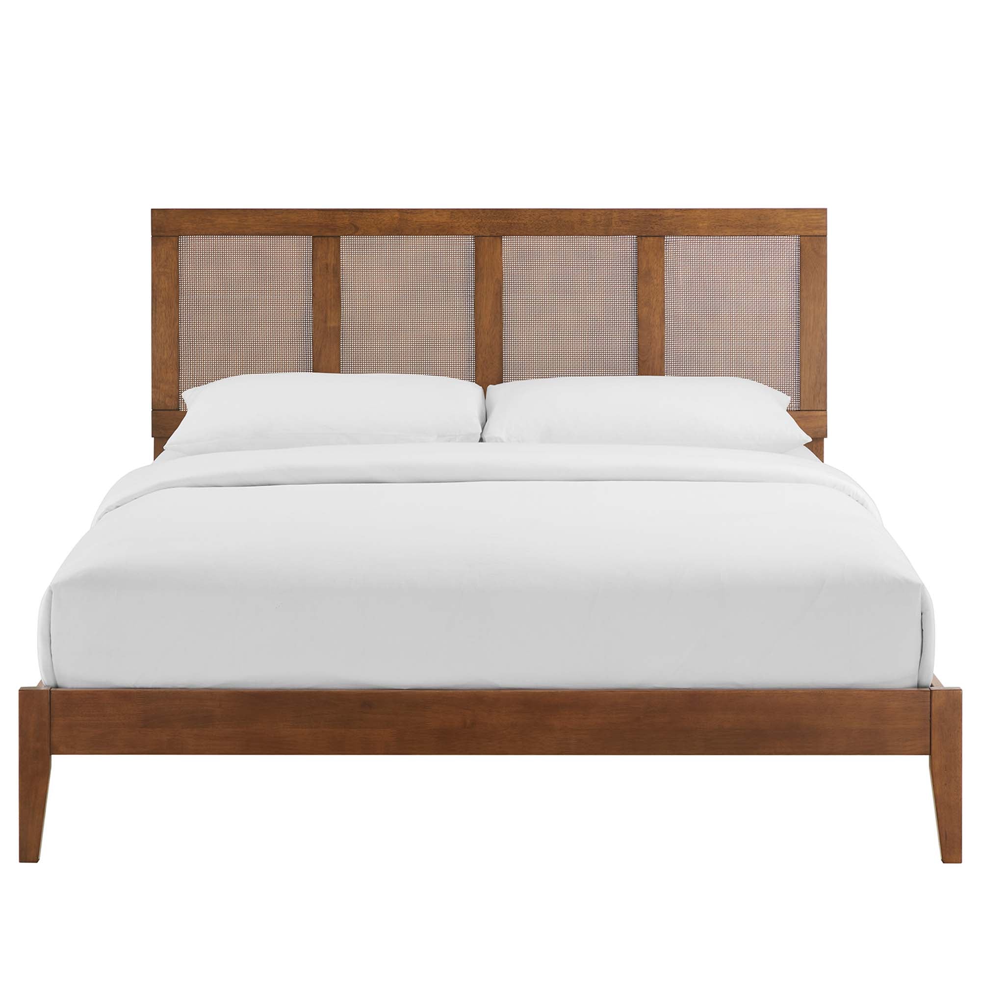 Sirocco Rattan and Wood Queen Platform Bed by Modway
