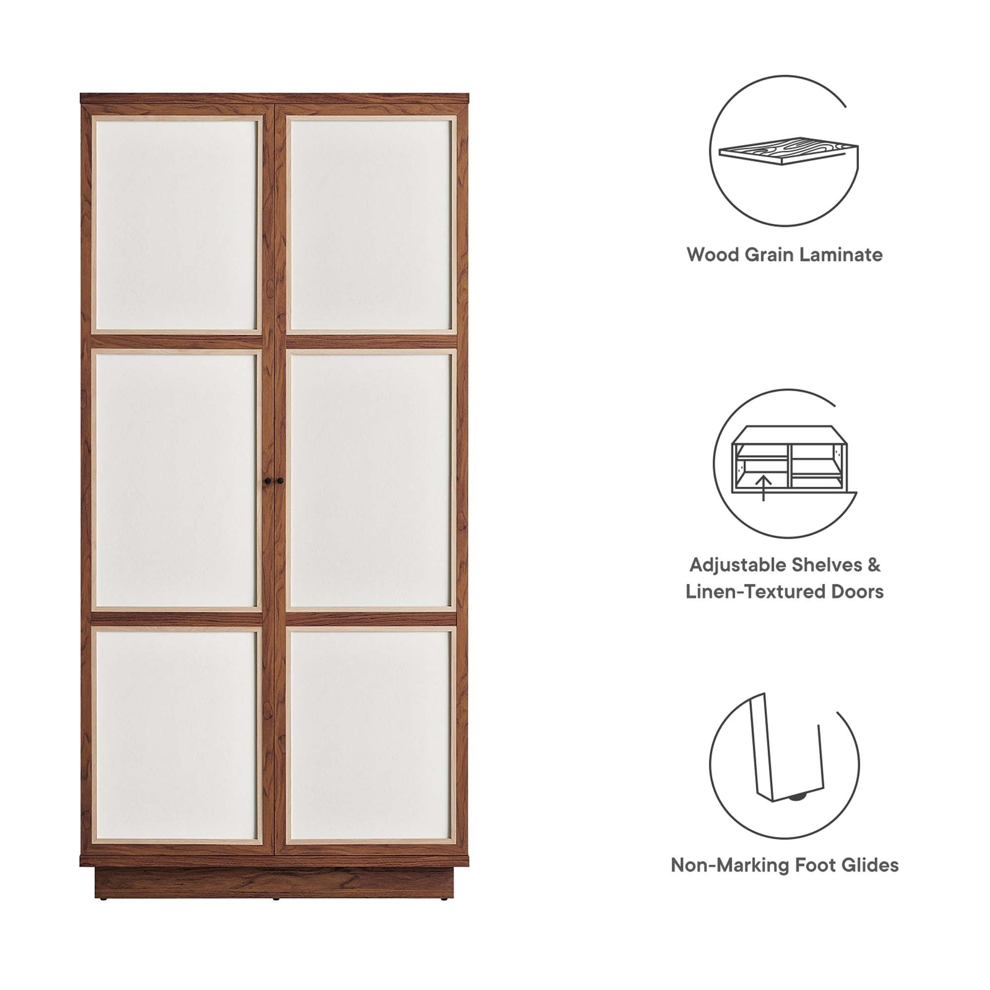 Capri 70" Tall Wood Grain Storage Cabinet by Modway - Best Buy Furniture