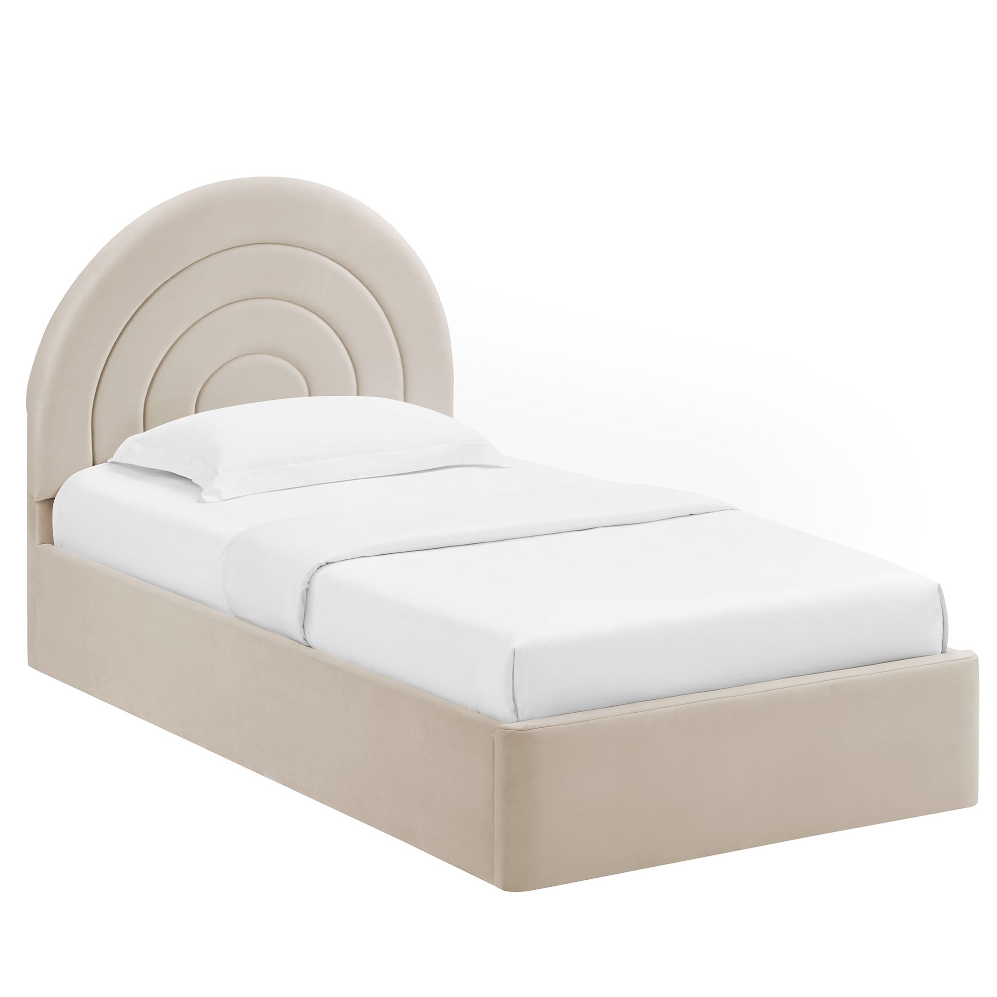Solana Arched Performance Velvet Twin Platform Bed by Modway - Best Buy Furniture