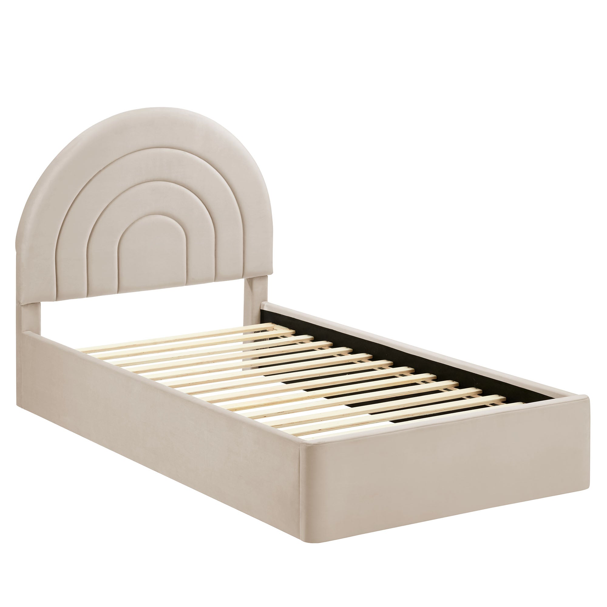 Solana Arched Performance Velvet Twin Platform Bed by Modway - Best Buy Furniture