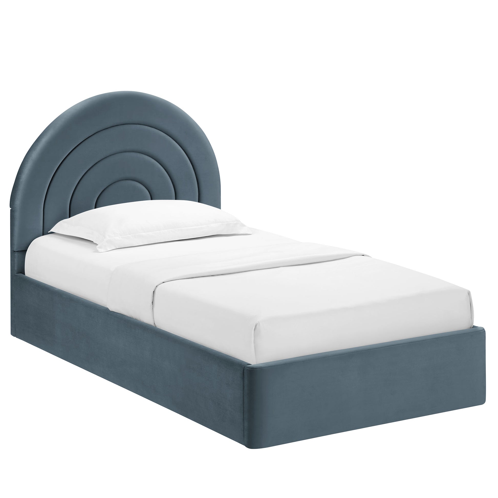 Solana Arched Performance Velvet Twin Platform Bed by Modway - Best Buy Furniture