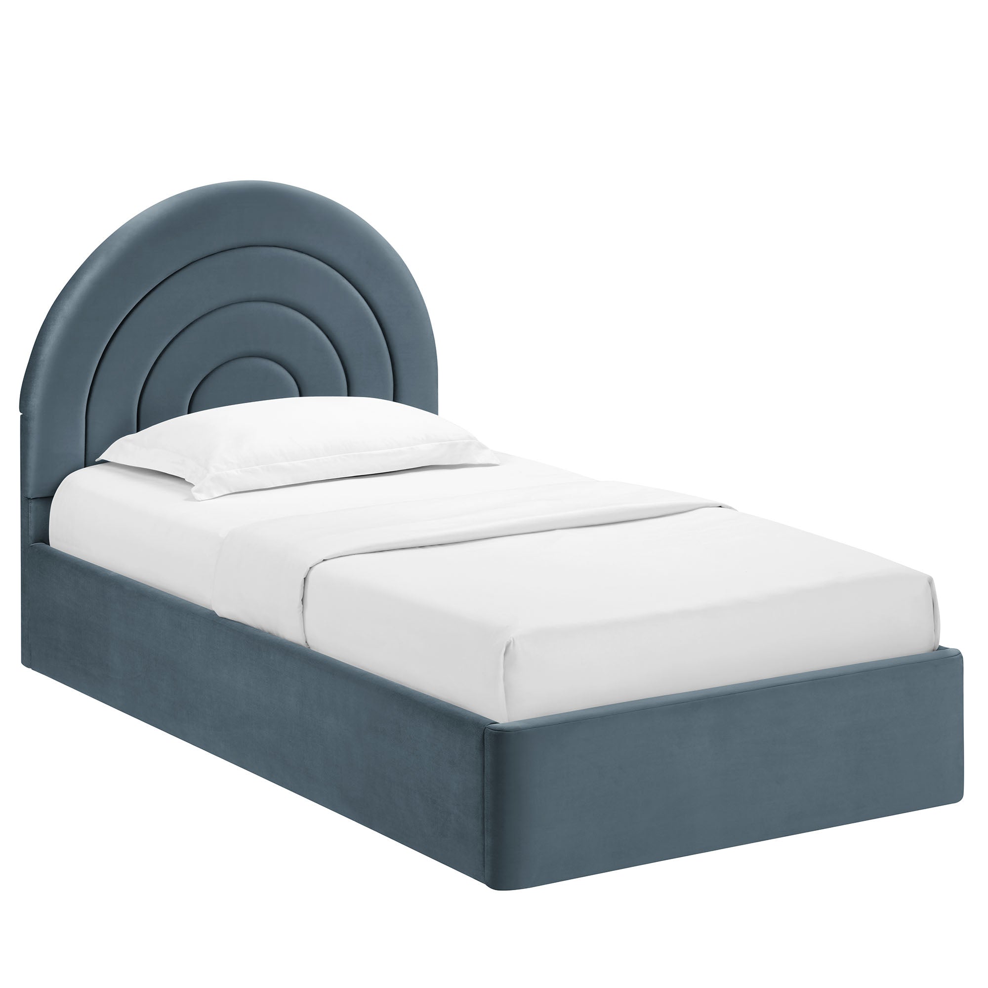Solana Arched Performance Velvet Twin Platform Bed by Modway - Best Buy Furniture