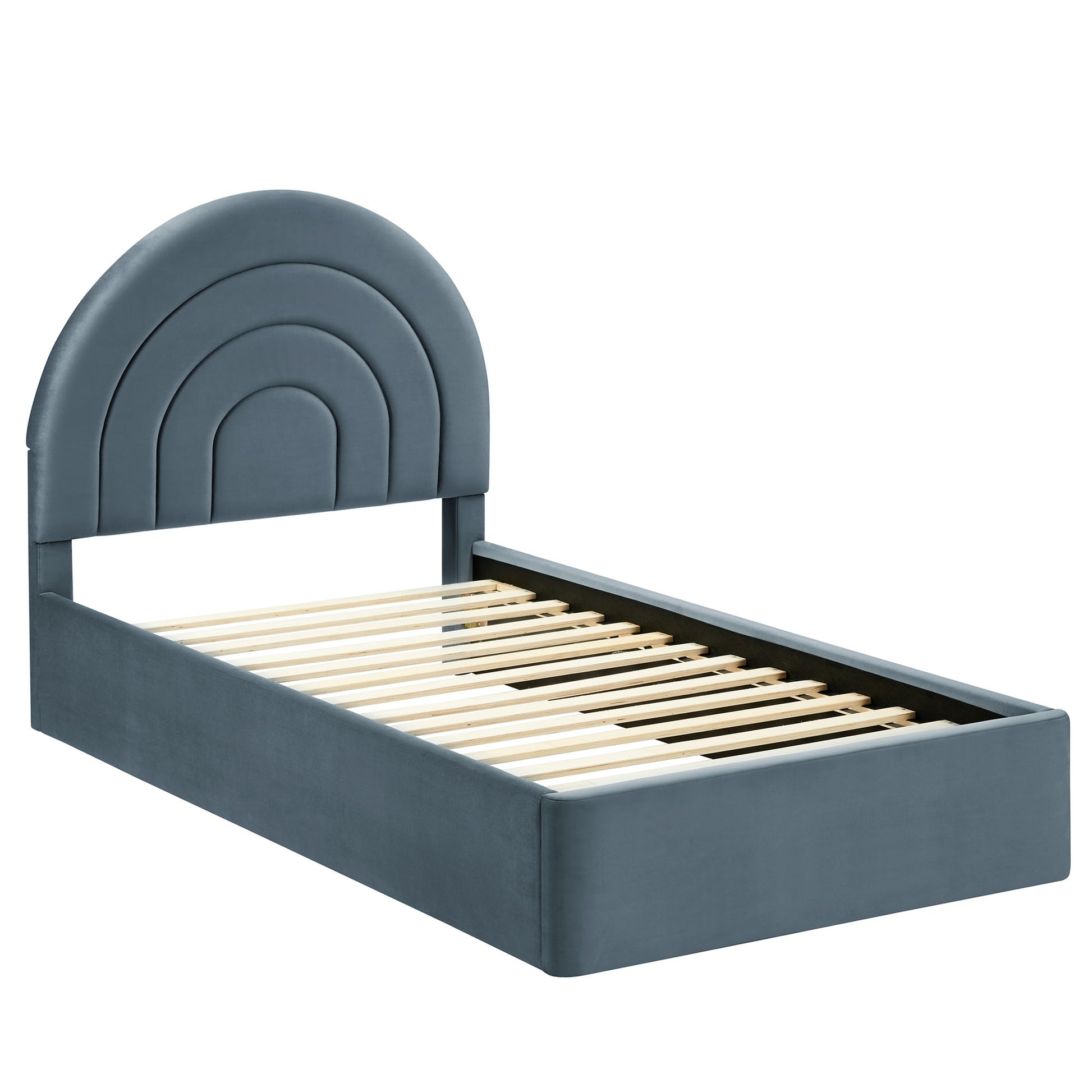 Solana Arched Performance Velvet Twin Platform Bed by Modway - Best Buy Furniture