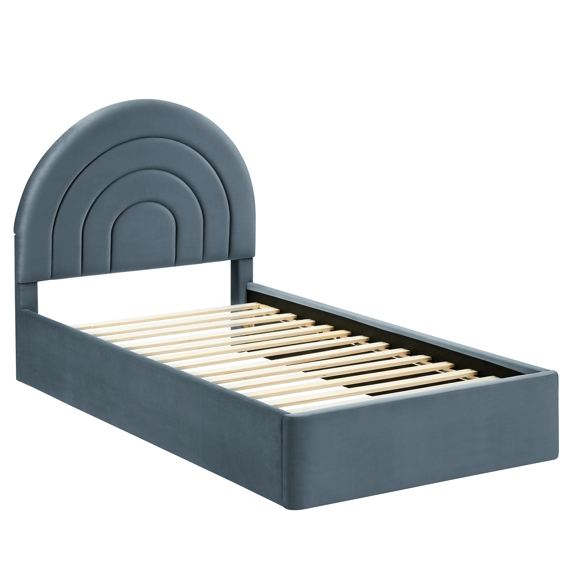 Solana Arched Performance Velvet Twin Platform Bed by Modway - Best Buy Furniture