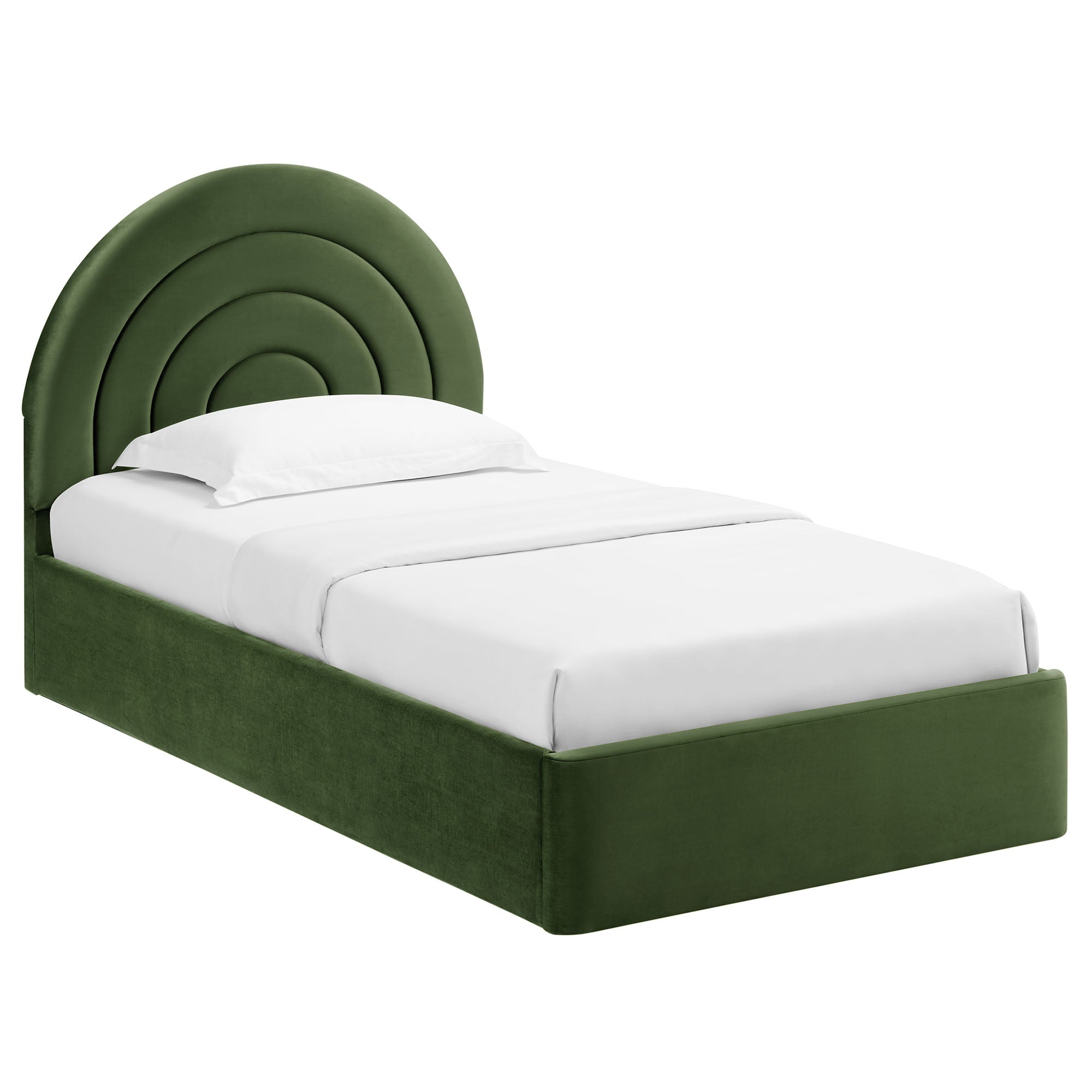 Solana Arched Performance Velvet Twin Platform Bed by Modway - Best Buy Furniture