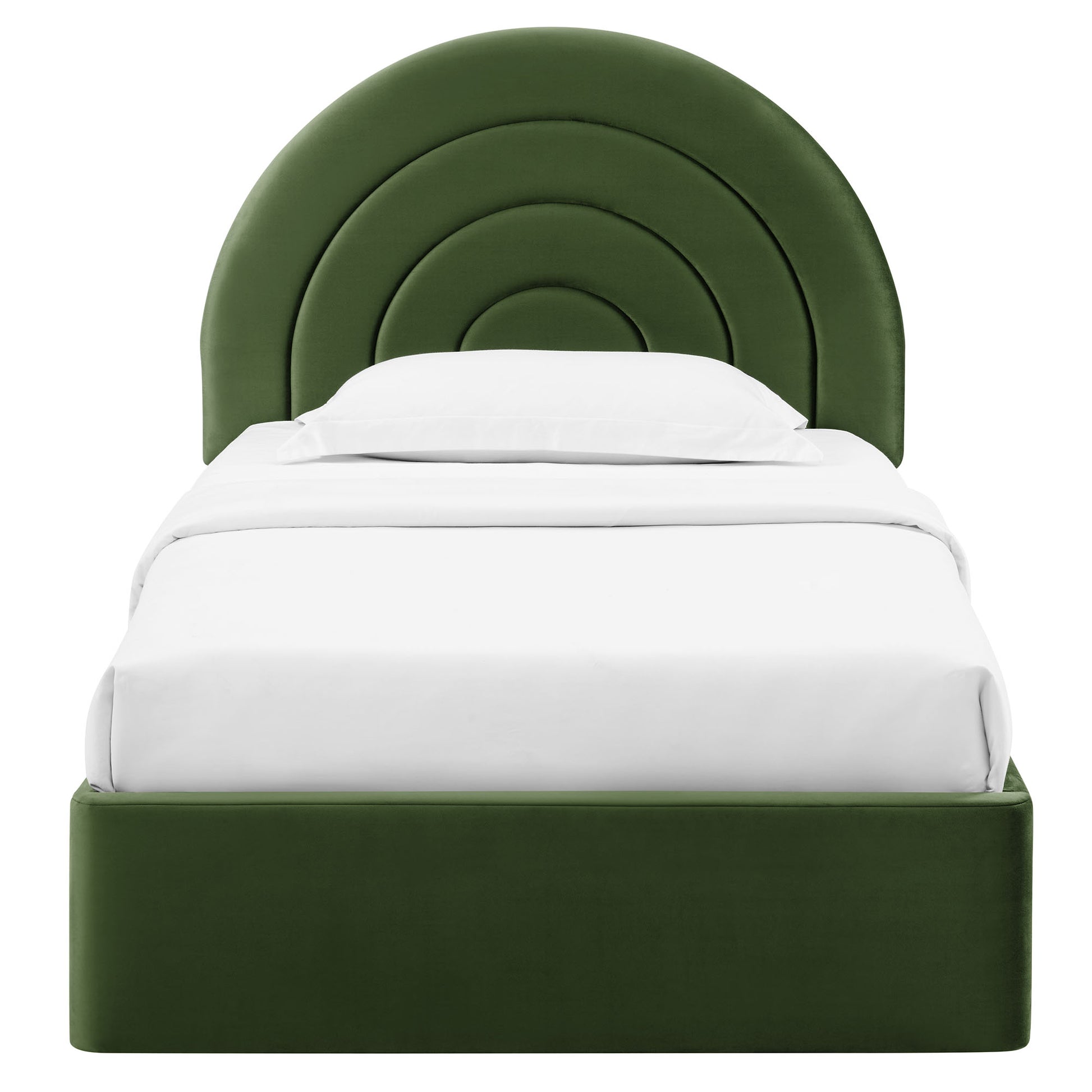 Solana Arched Performance Velvet Twin Platform Bed by Modway - Best Buy Furniture