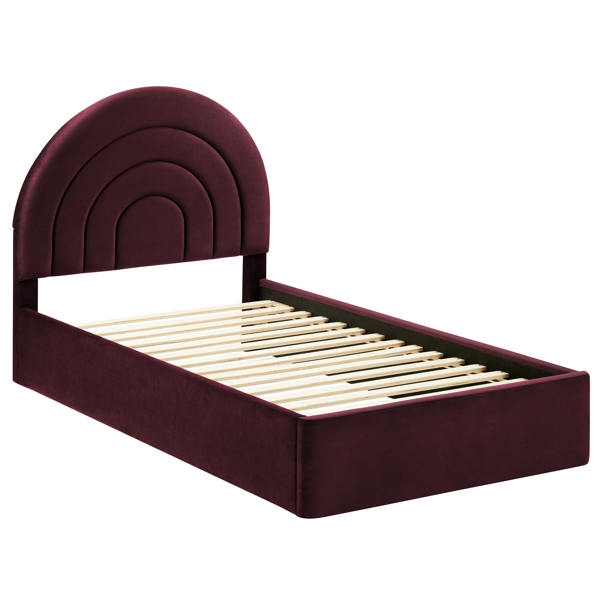 Solana Arched Performance Velvet Twin Platform Bed by Modway - Best Buy Furniture