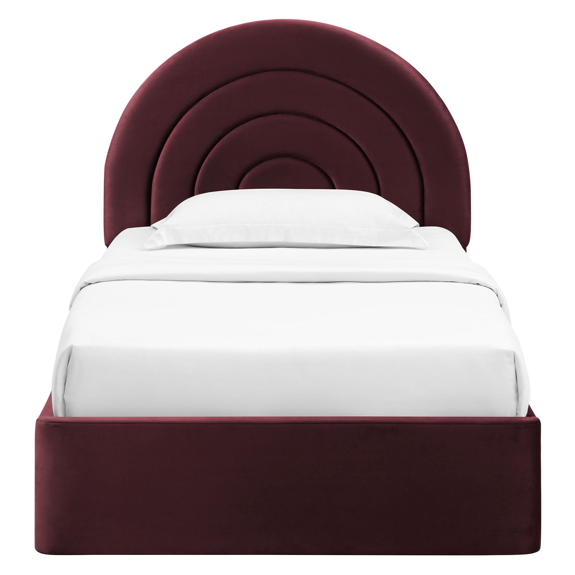 Solana Arched Performance Velvet Twin Platform Bed by Modway - Best Buy Furniture