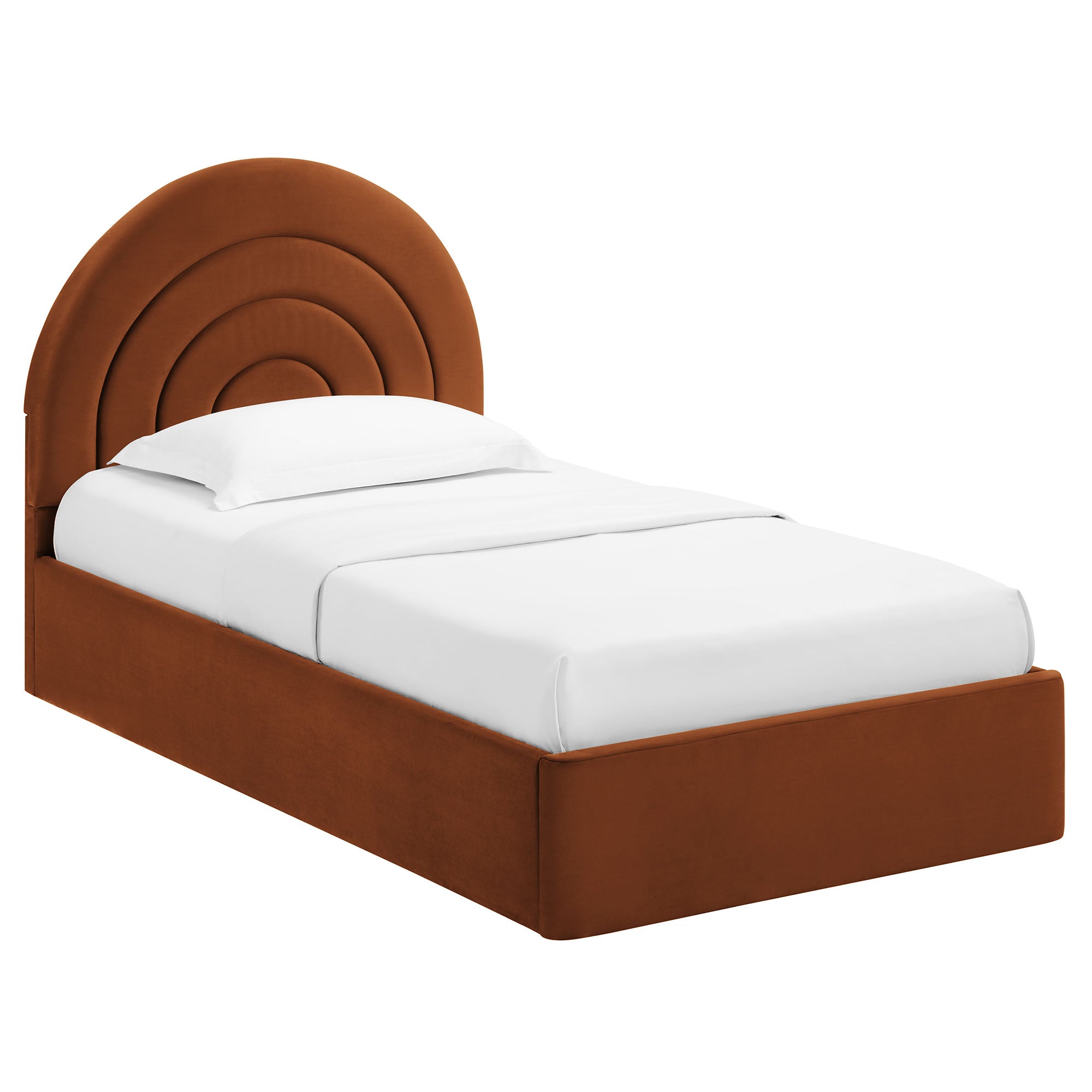 Solana Arched Performance Velvet Twin Platform Bed by Modway - Best Buy Furniture