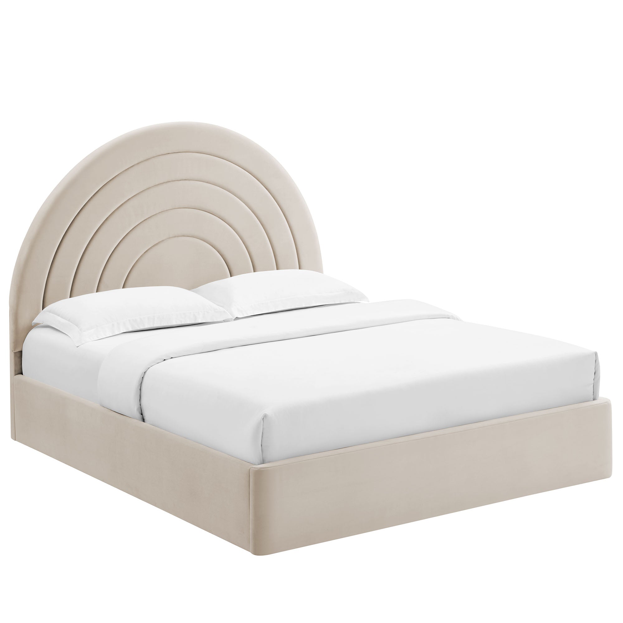 Solana Arched Performance Velvet Full Platform Bed by Modway - Best Buy Furniture