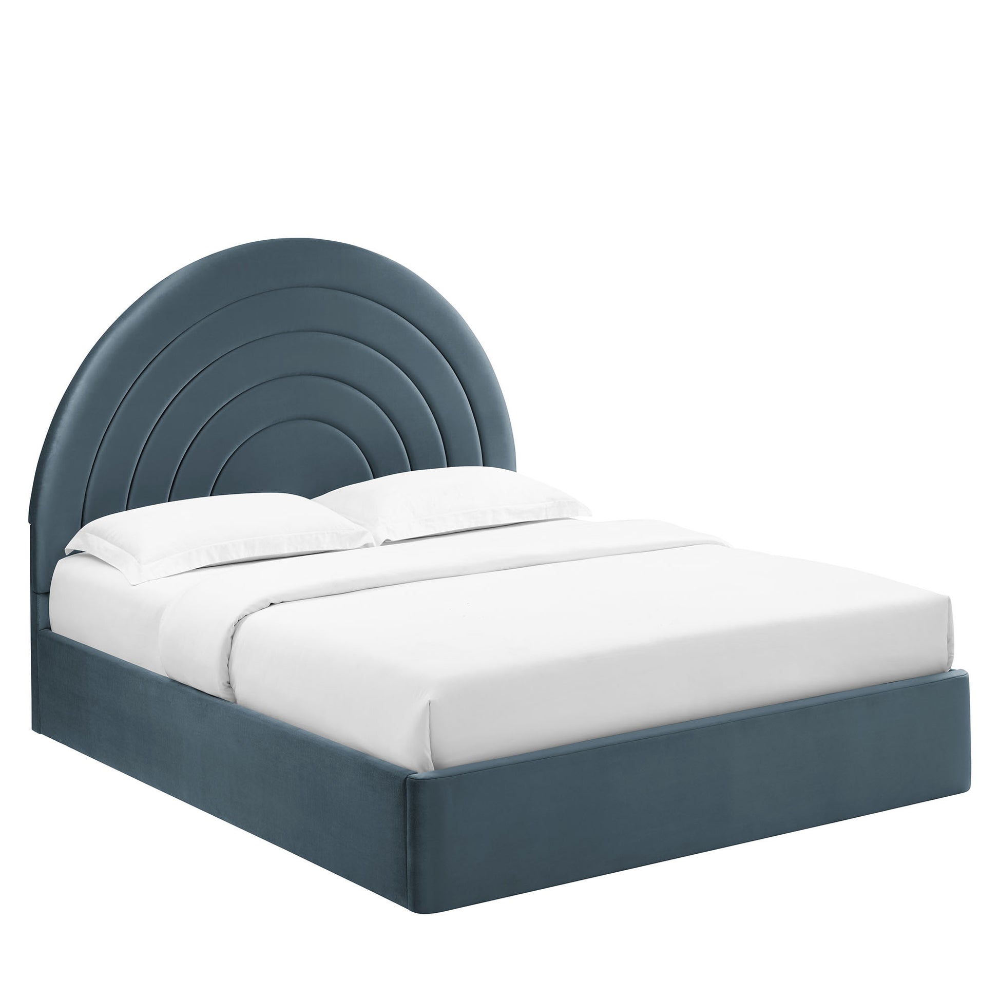 Solana Arched Performance Velvet Full Platform Bed by Modway - Best Buy Furniture