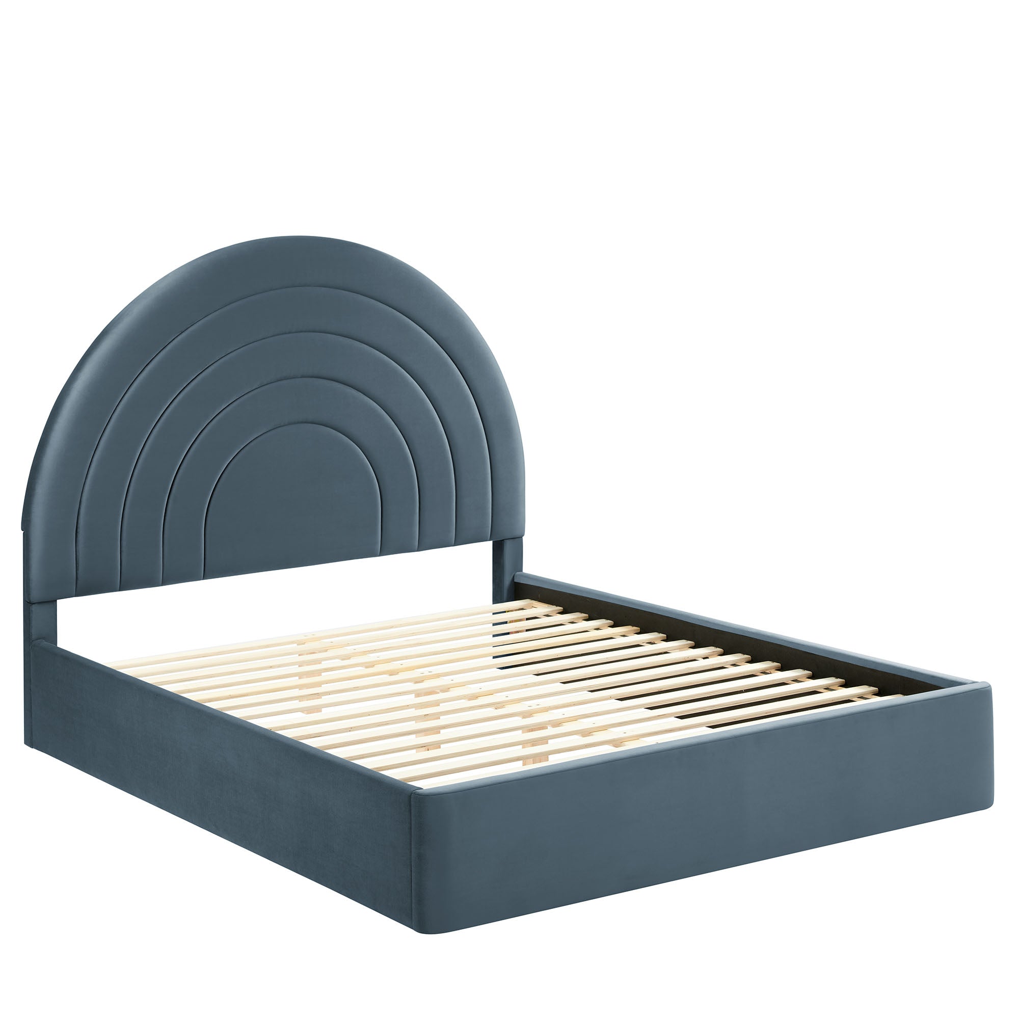 Solana Arched Performance Velvet Full Platform Bed by Modway - Best Buy Furniture