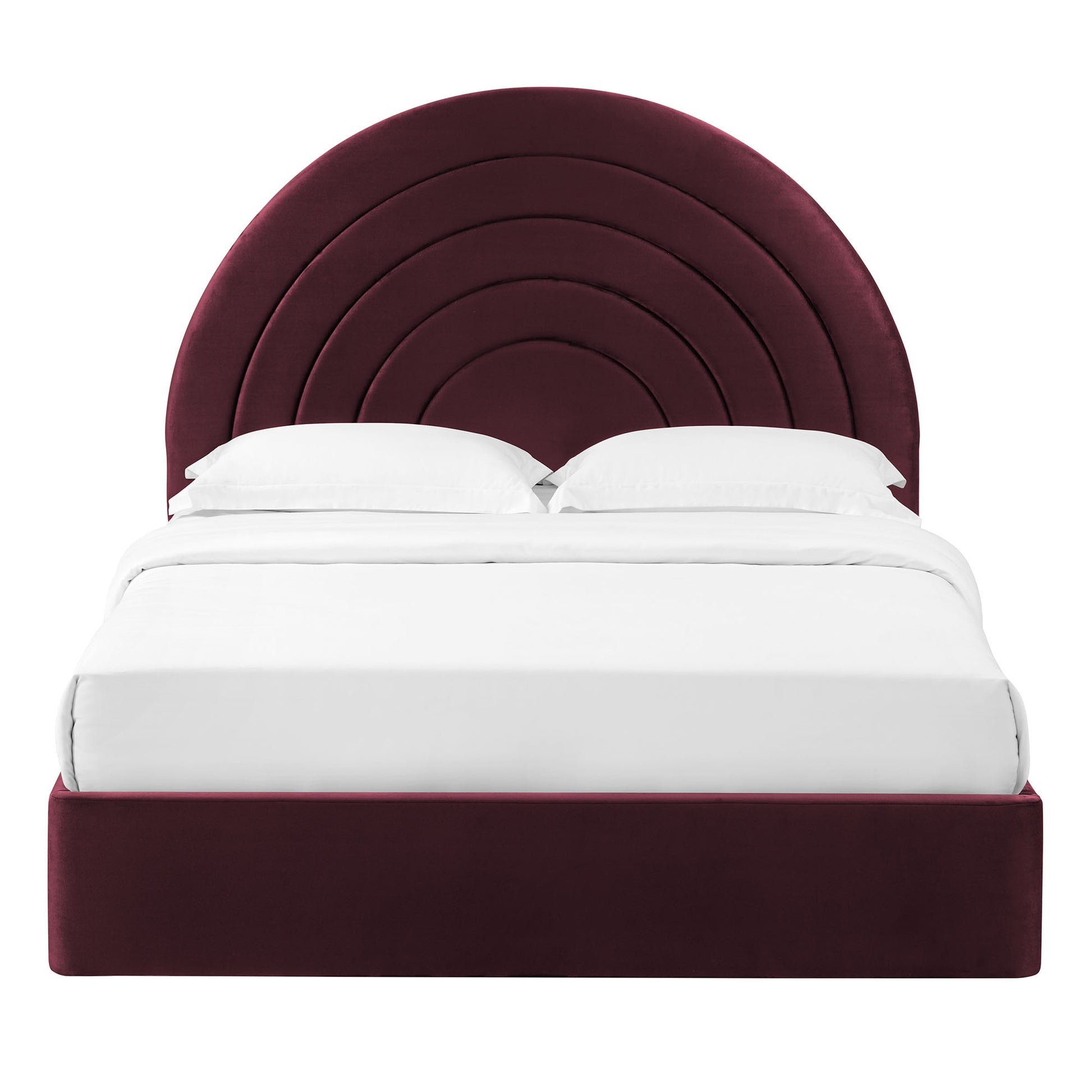 Solana Arched Performance Velvet Full Platform Bed by Modway - Best Buy Furniture