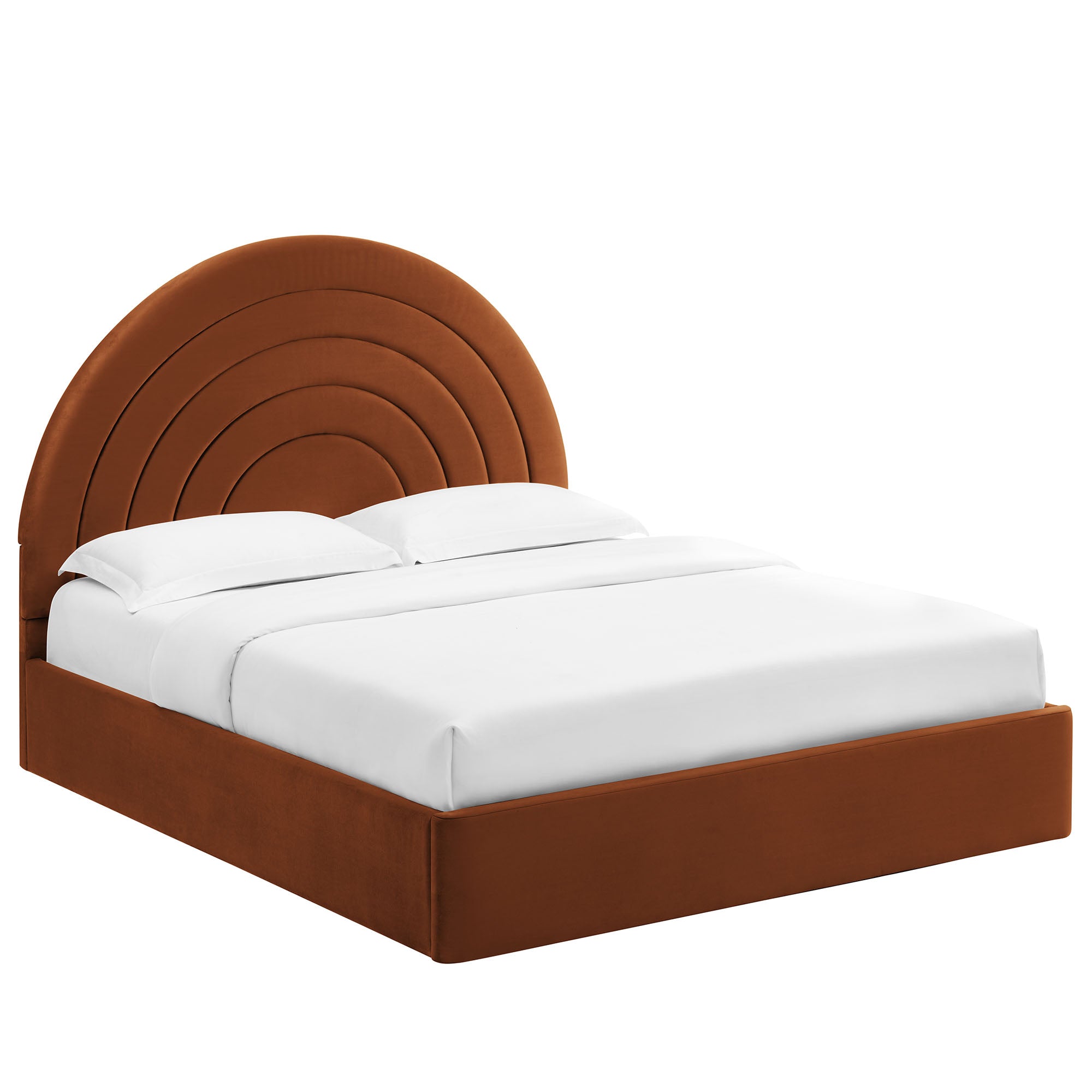 Solana Arched Performance Velvet Full Platform Bed by Modway - Best Buy Furniture